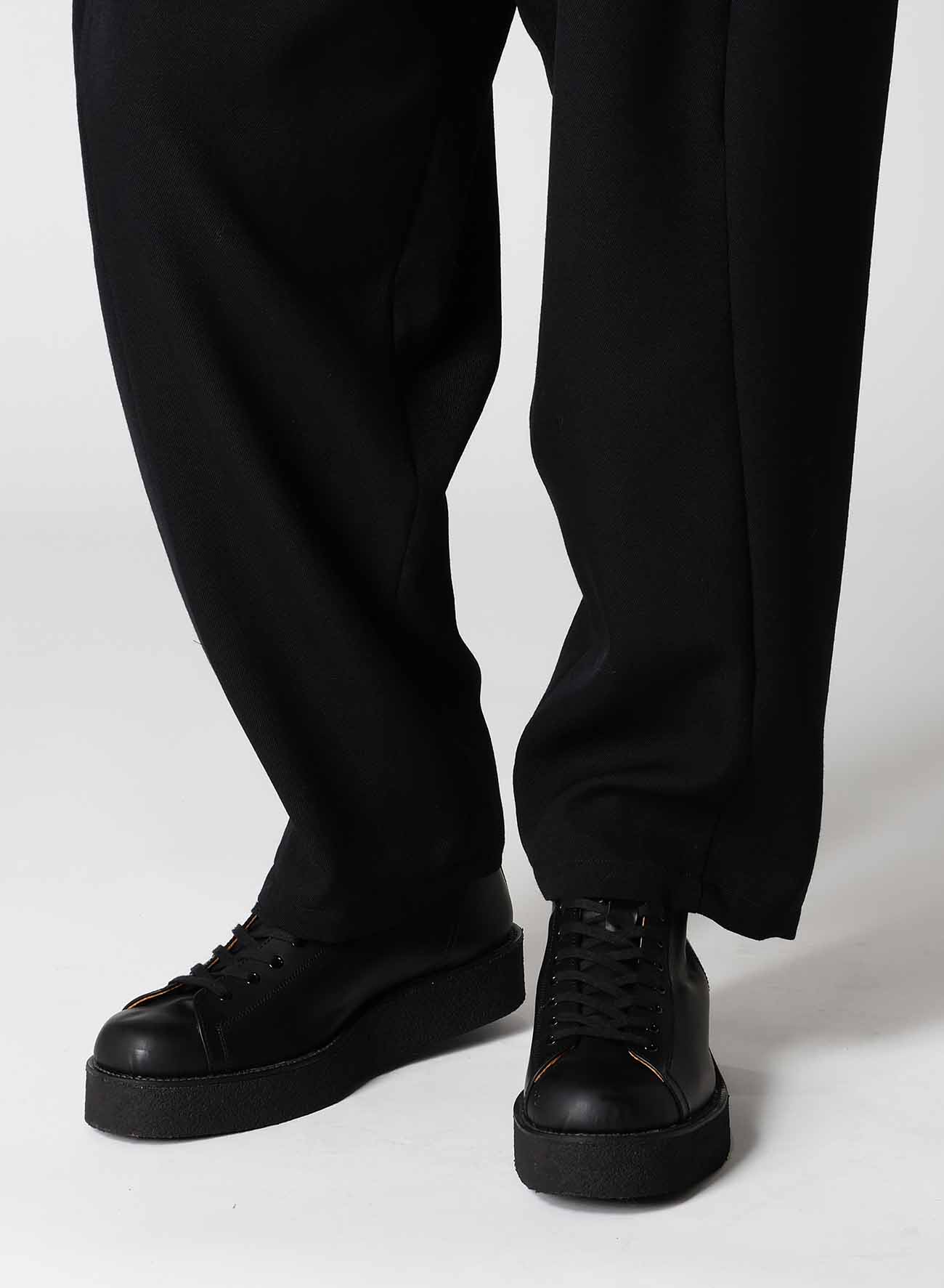 ARMY GABARDINE SIDE CURVE PANTS