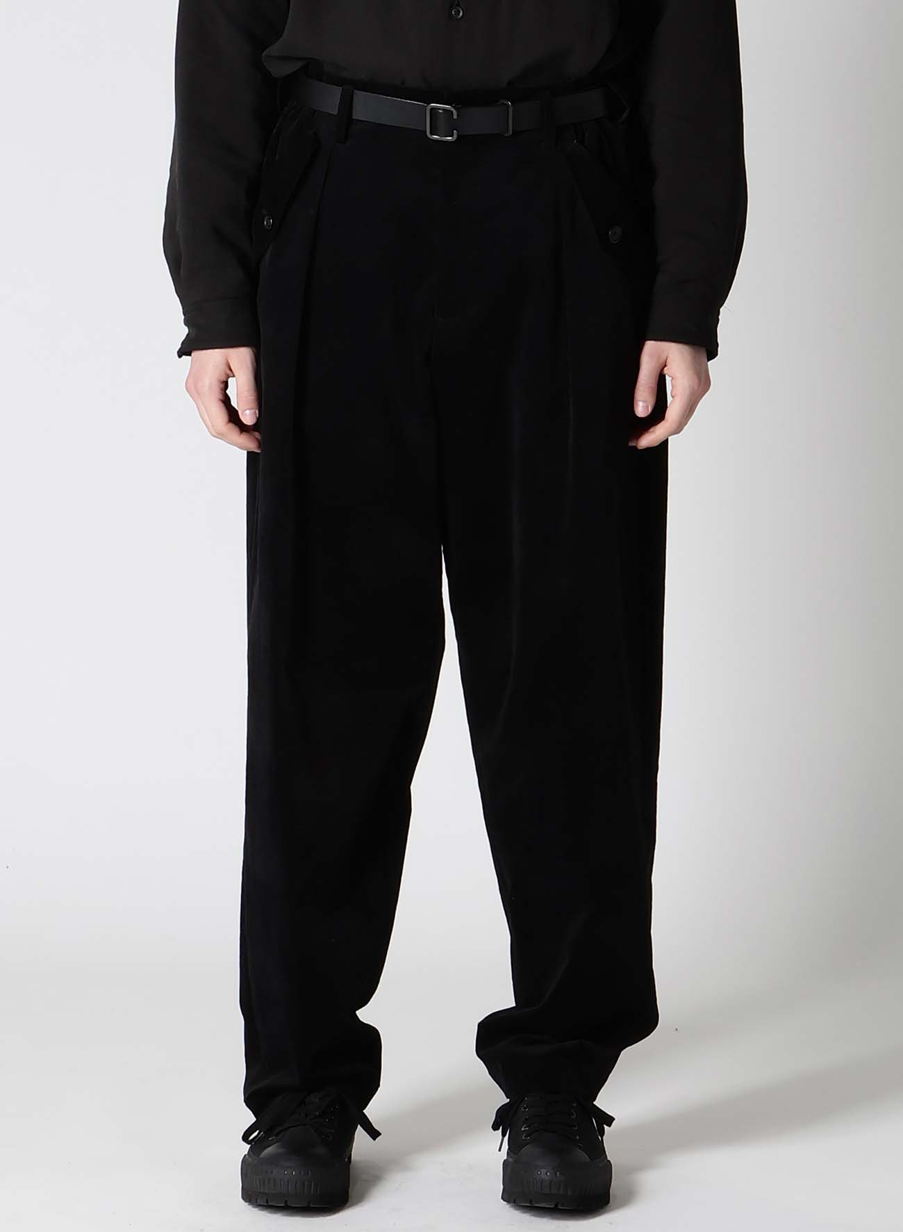 50C VELVET TUCK PANTS