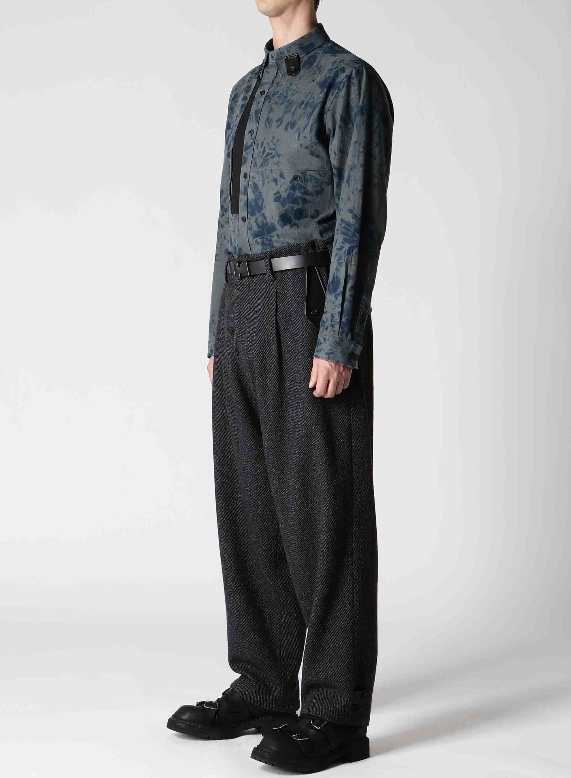 CARSE TWEED HEM TAB PANTS