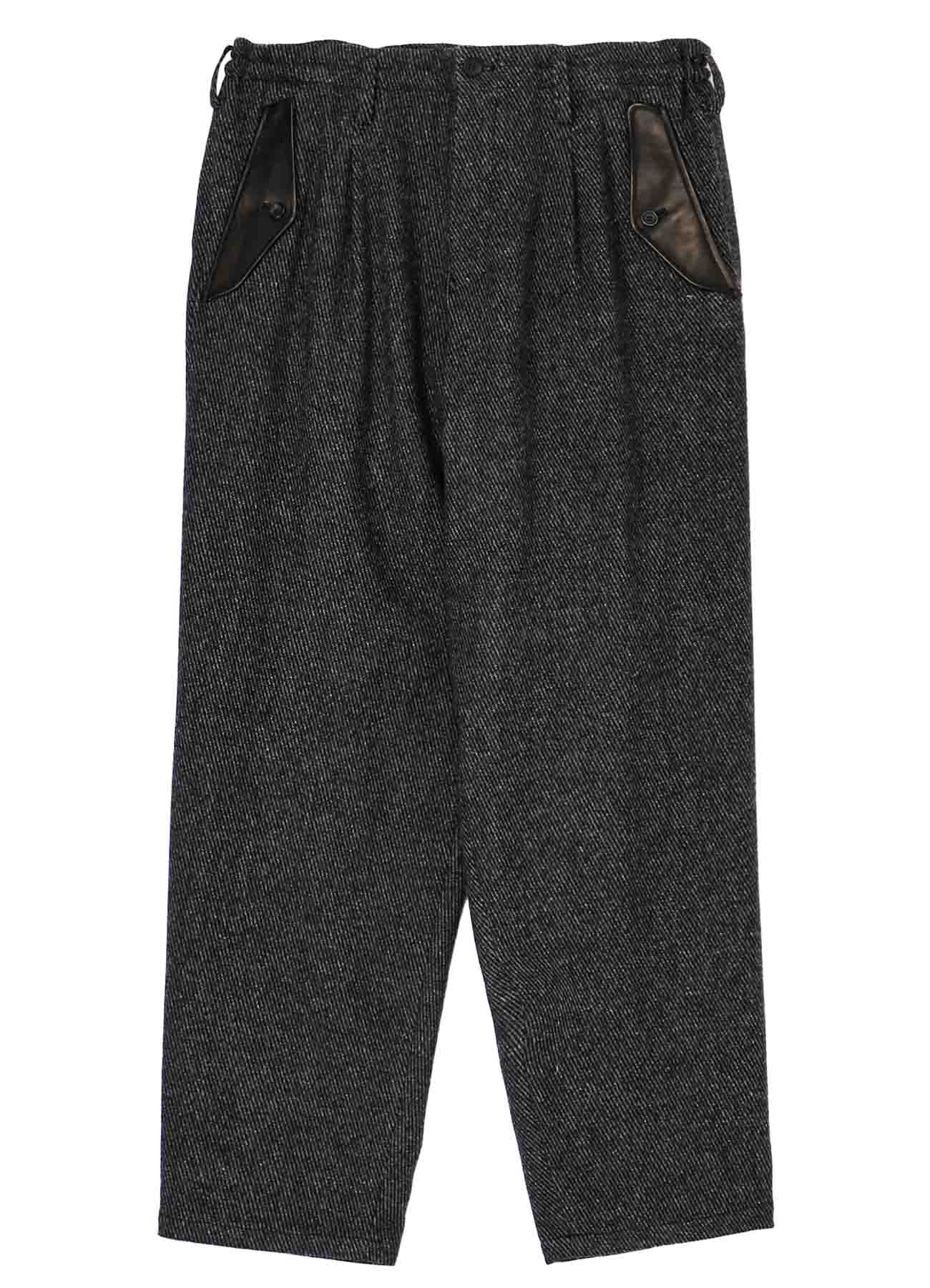 CARSE TWEED HEM TAB PANTS