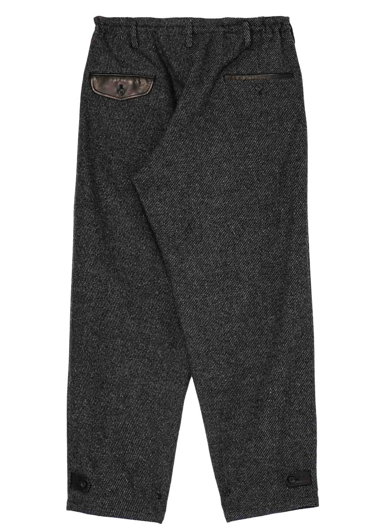 CARSE TWEED HEM TAB PANTS