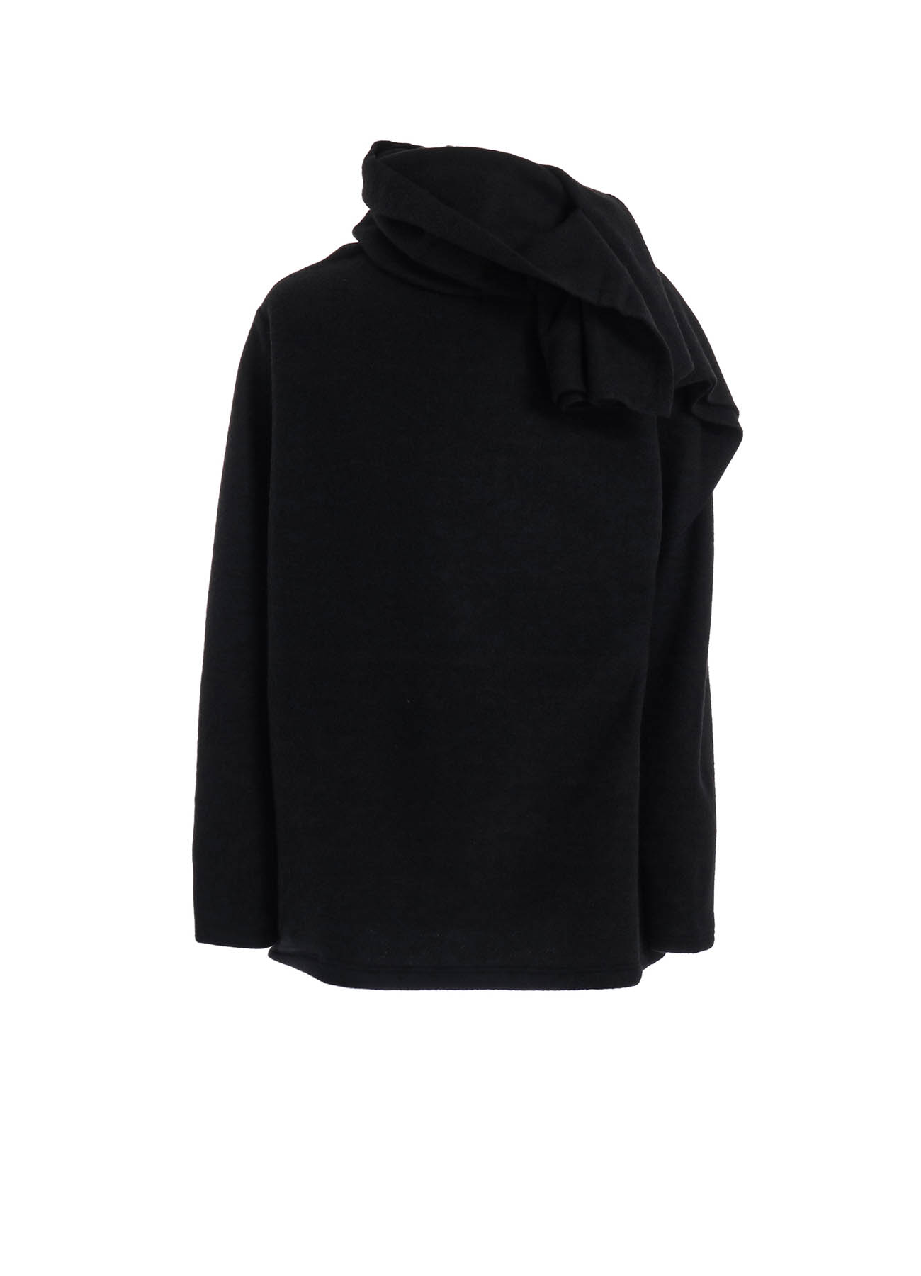 WOOL FLEECE DESIGNED COLLAR HIGH NECK B