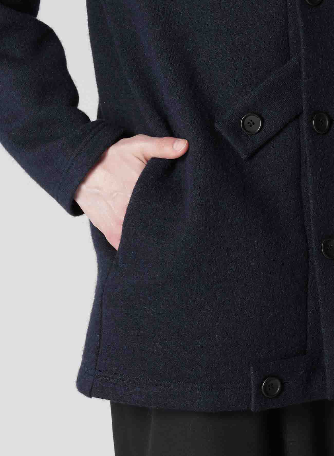 WOOL JERSEY REGULATION TAB COAT