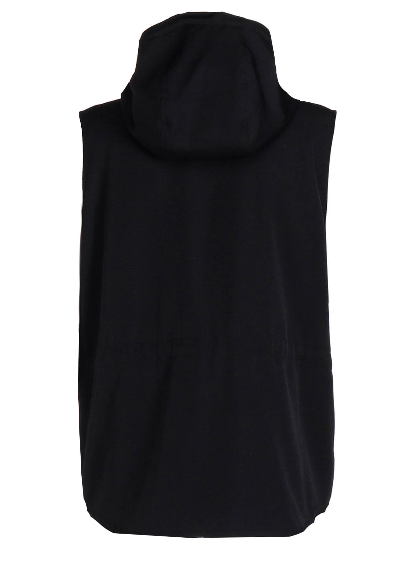 WOOL GABARDINE HOODED VEST