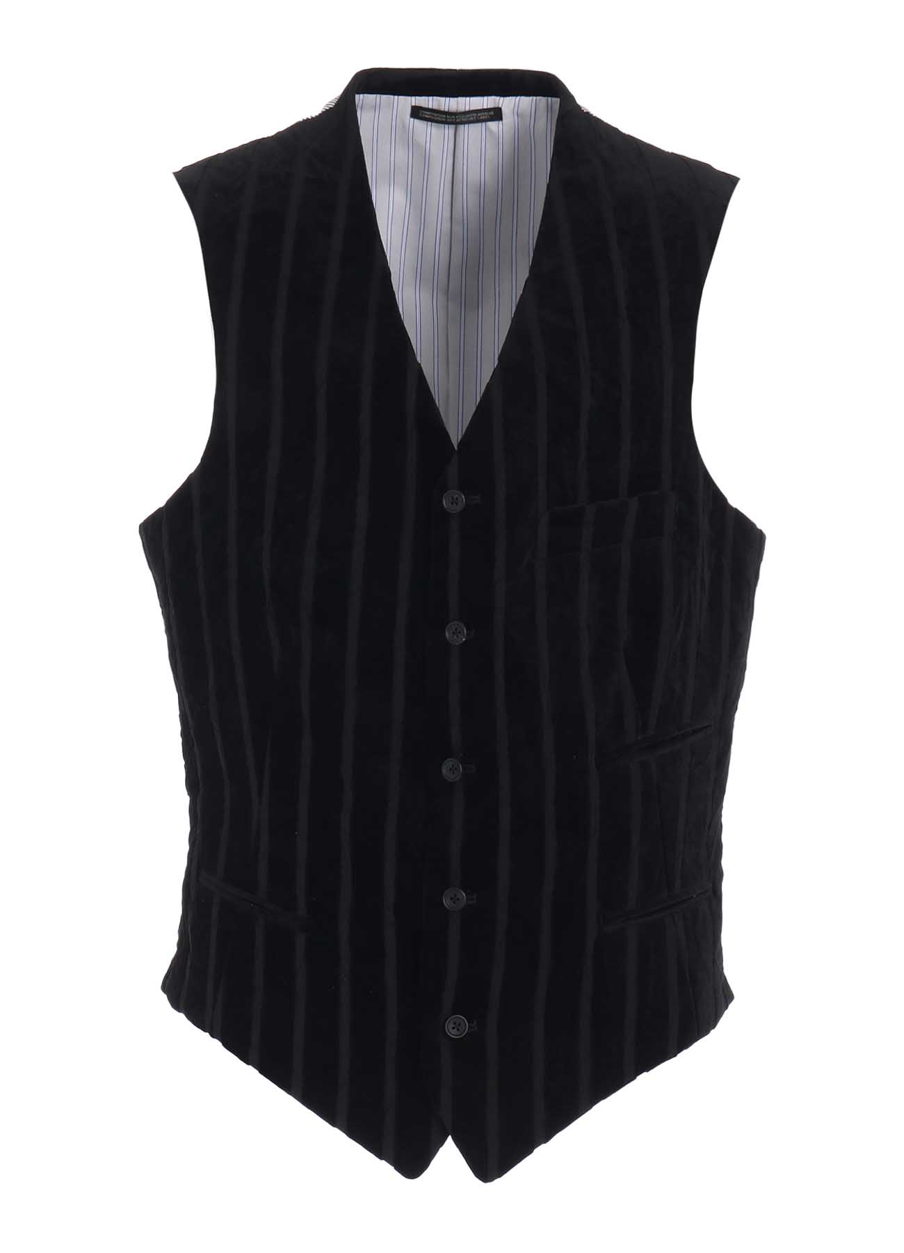 VELVET WIDE WRINKLE STRIPES 5BS VEST