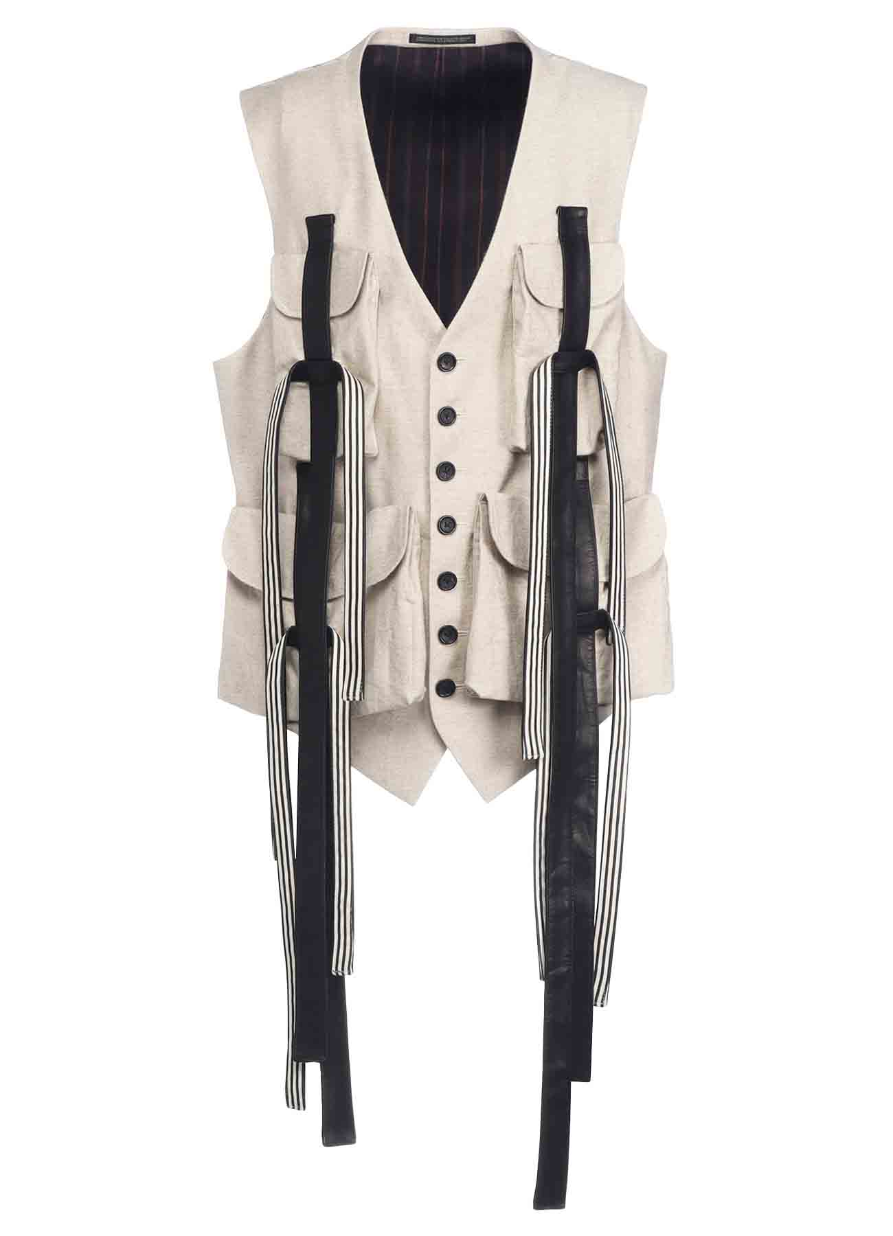 LONG BELT ARMY VEST