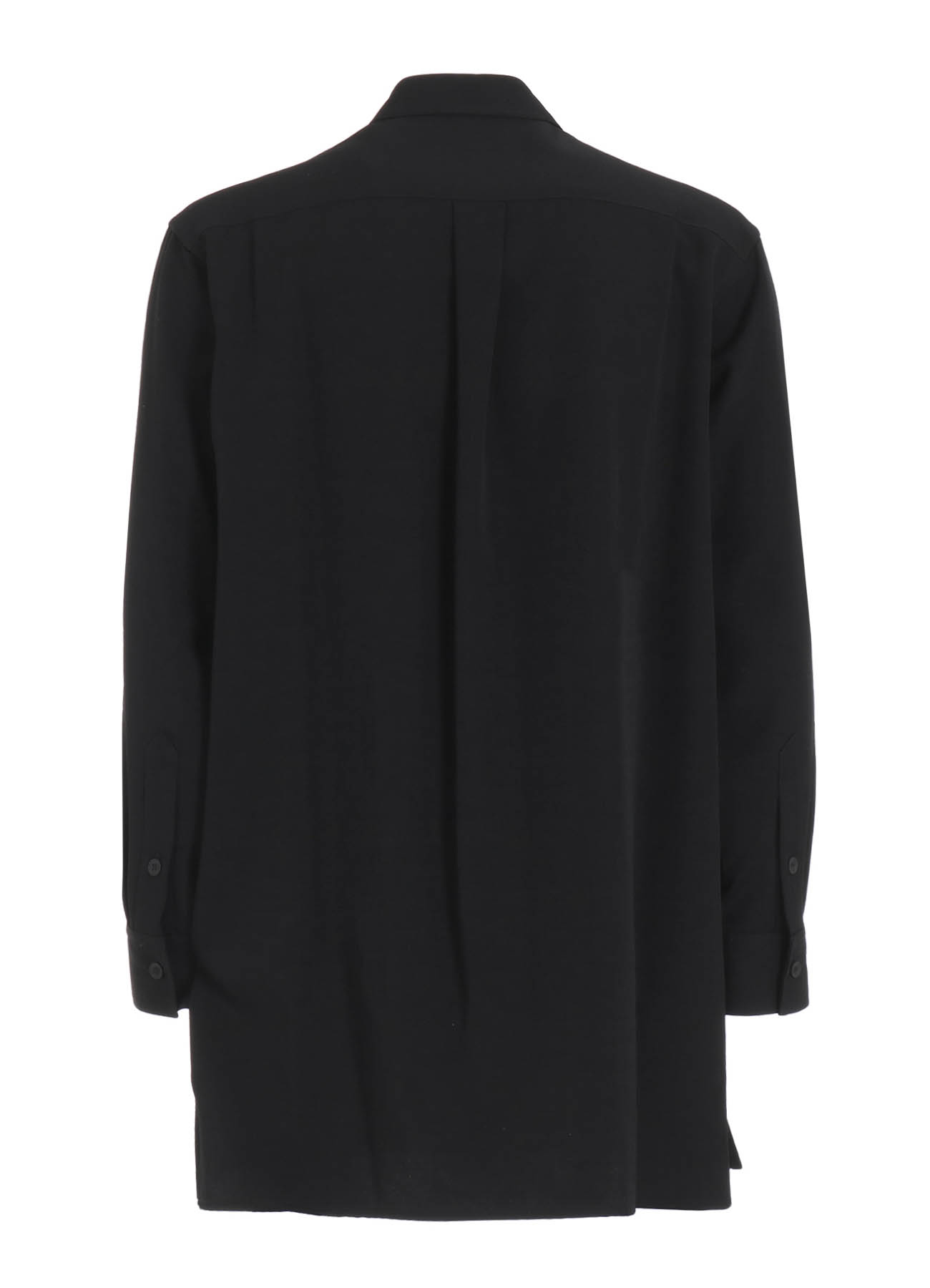 WOOL GABARDINE BASIC BIG BLOUSE