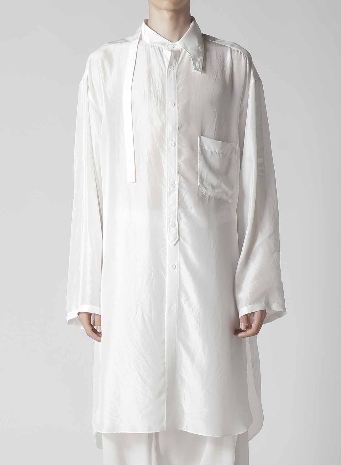 【Launching 10:00(JST), Jan 11】10M SILK  ASYMMETRY COLLAR SHIRT