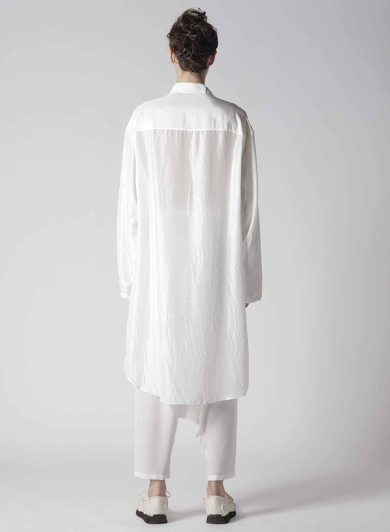 【Launching 10:00(JST), Jan 11】10M SILK  ASYMMETRY COLLAR SHIRT