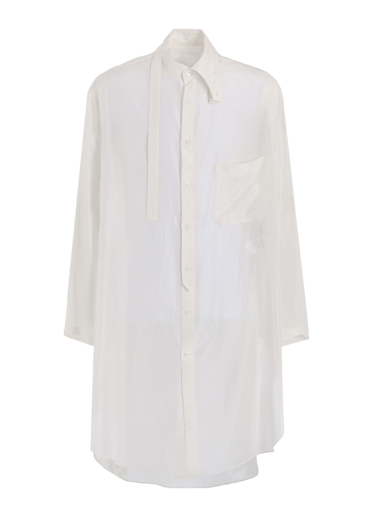 【Launching 10:00(JST), Jan 11】10M SILK  ASYMMETRY COLLAR SHIRT