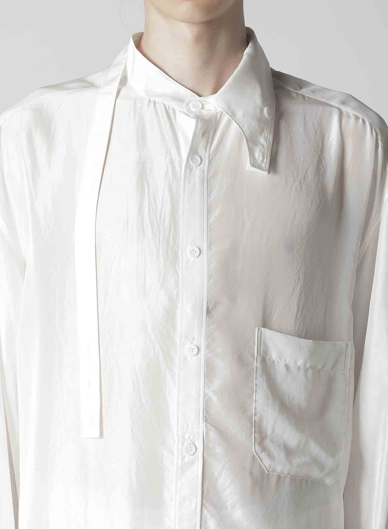 【Launching 10:00(JST), Jan 11】10M SILK  ASYMMETRY COLLAR SHIRT