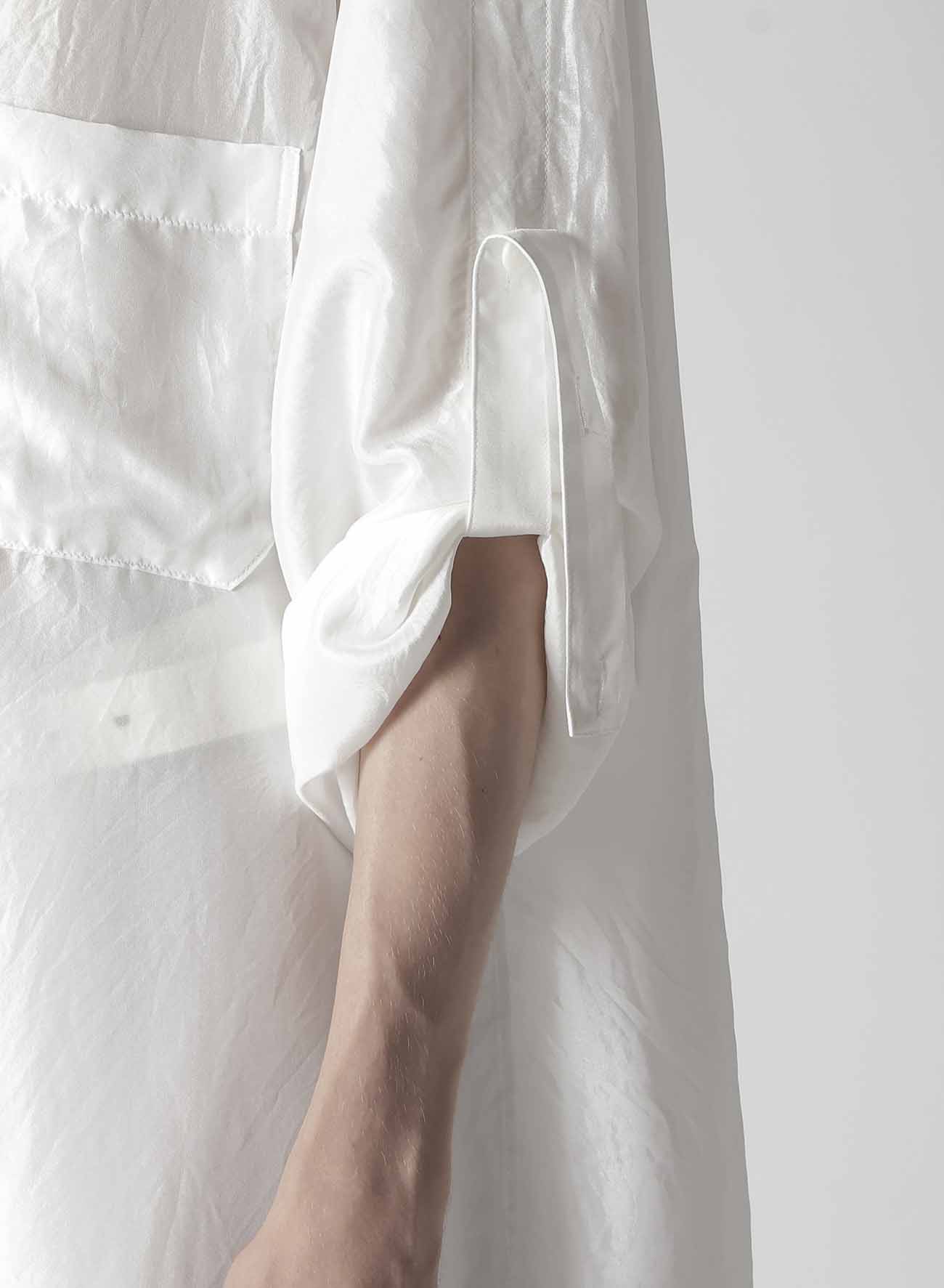 【Launching 10:00(JST), Jan 11】10M SILK  ASYMMETRY COLLAR SHIRT