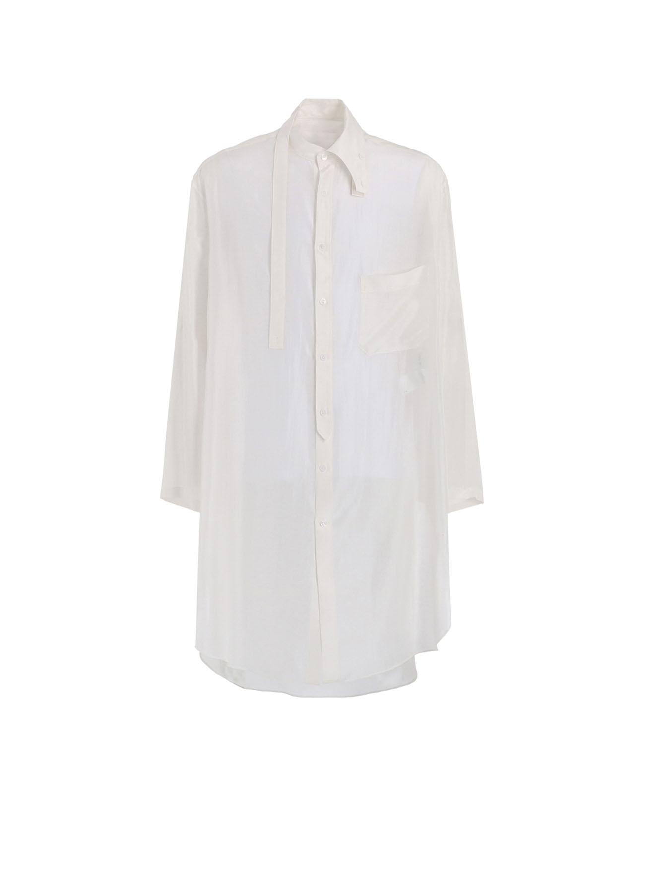 【Launching 10:00(JST), Jan 11】10M SILK  ASYMMETRY COLLAR SHIRT