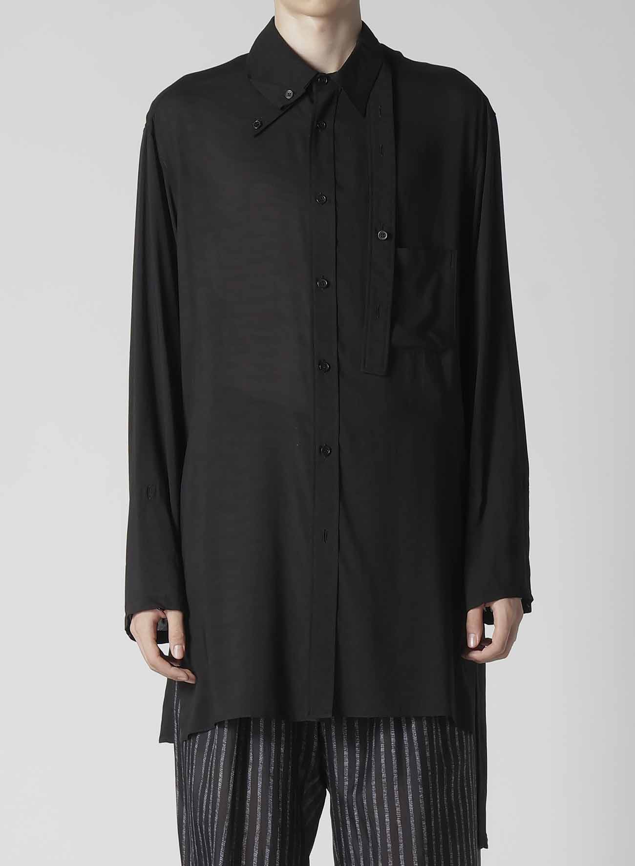 【Launching 10:00(JST), Jan 11】80 MODAL LOAN DOUBLE LAYER TAB COLLAR BLOUSE