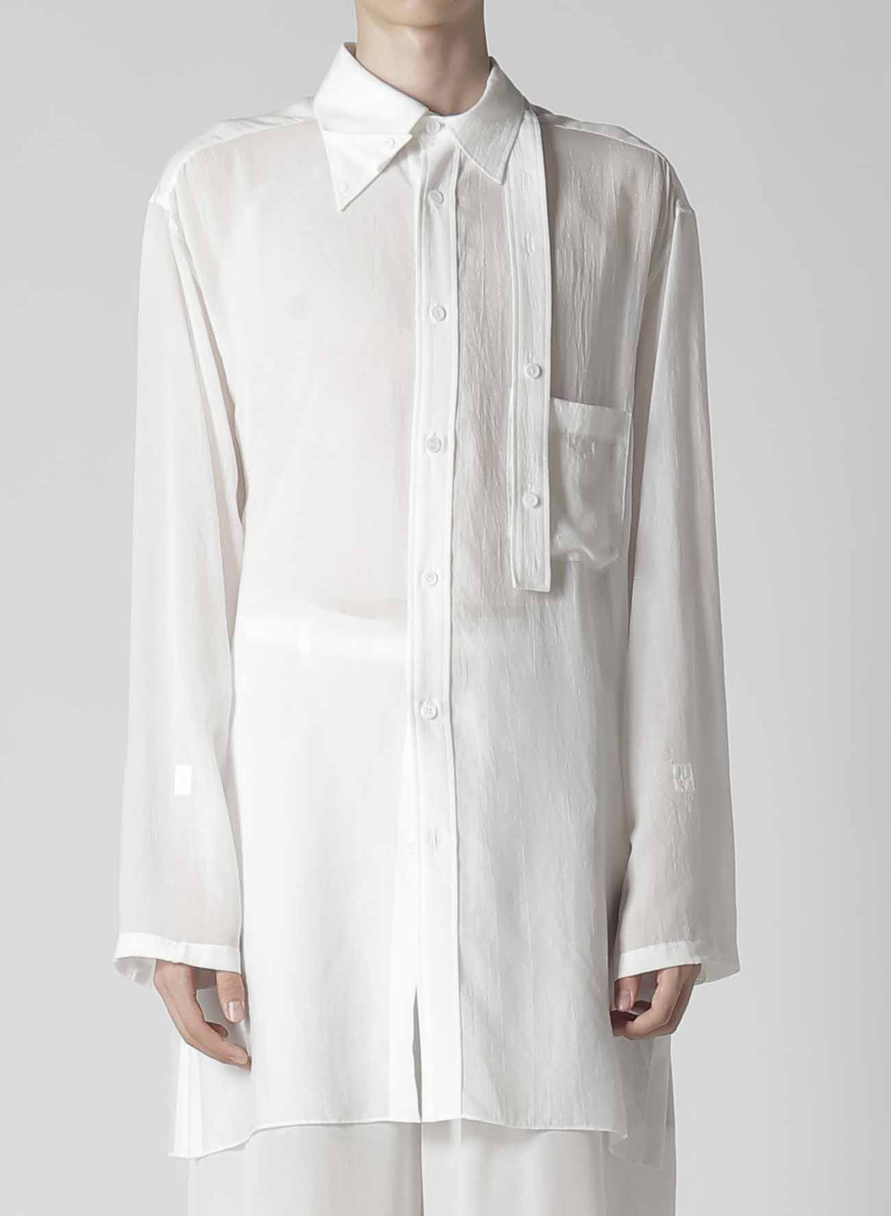 【Launching 10:00(JST), Jan 11】60 CELLULOSE LOAN DOUBLE LAYER TAB COLLAR BLOUSE