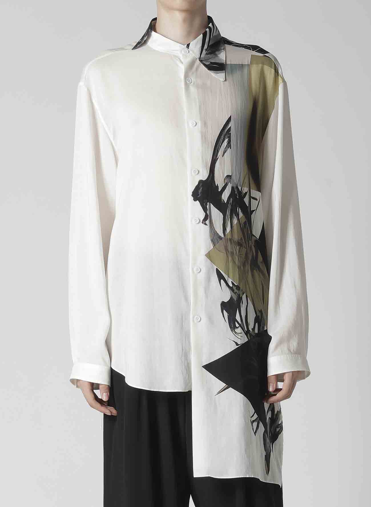 UNBALANCED DESIGN COLLAR BLOUSE