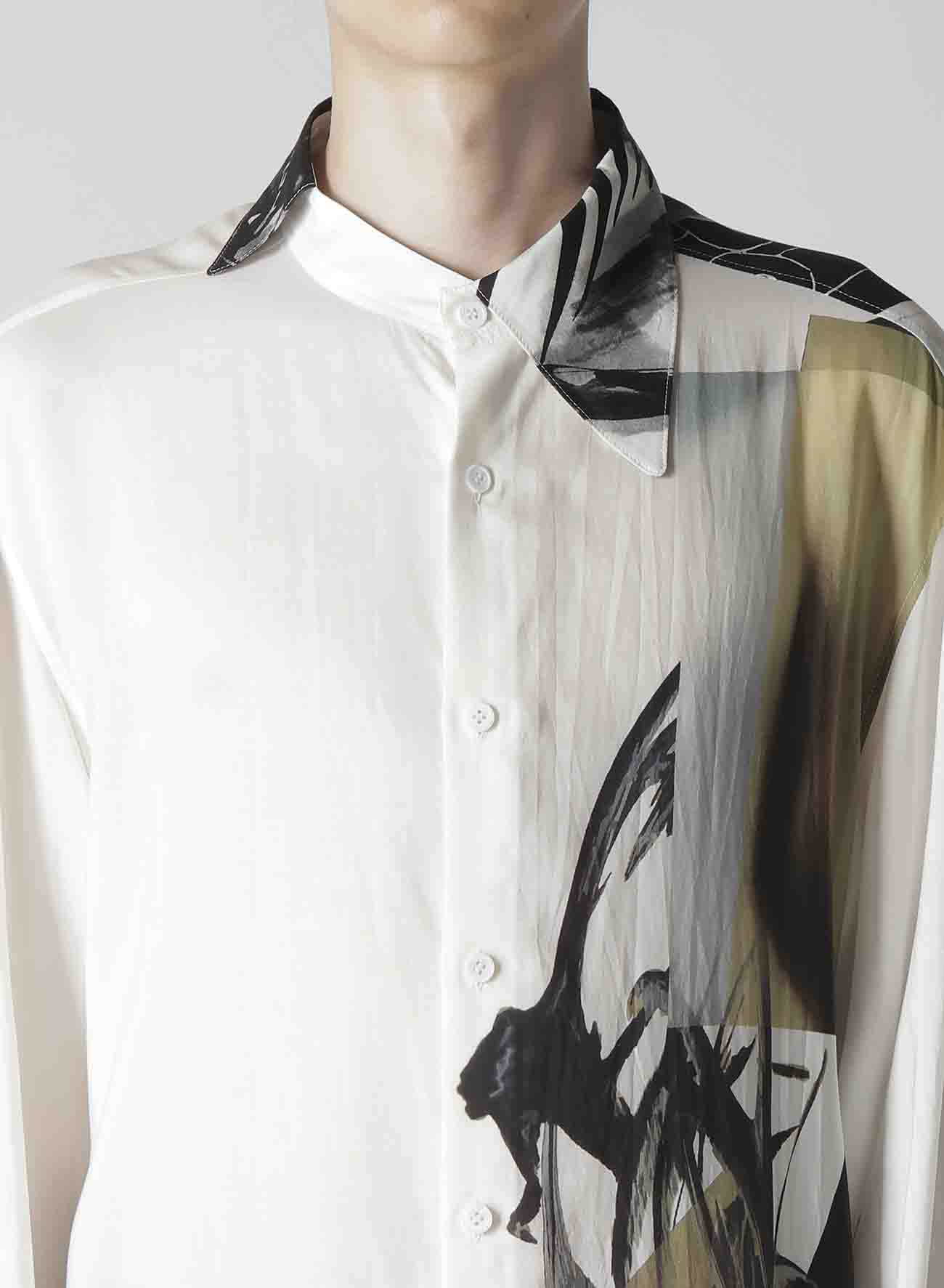 UNBALANCED DESIGN COLLAR BLOUSE