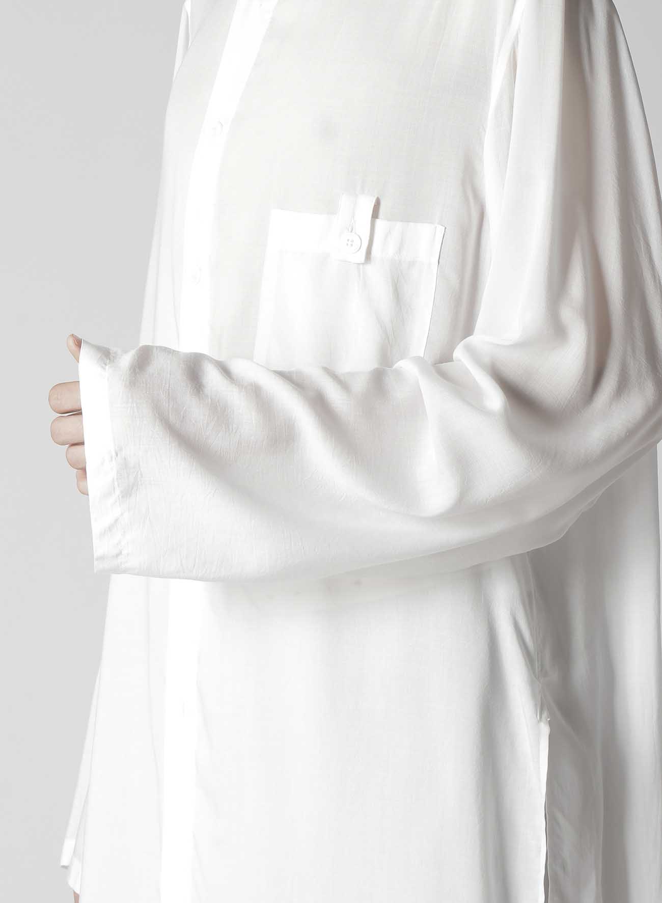 【Launching 10:00(JST), Jan 11】WHITE 80 MODAL LAWN TAB DETAIL BLOUSE