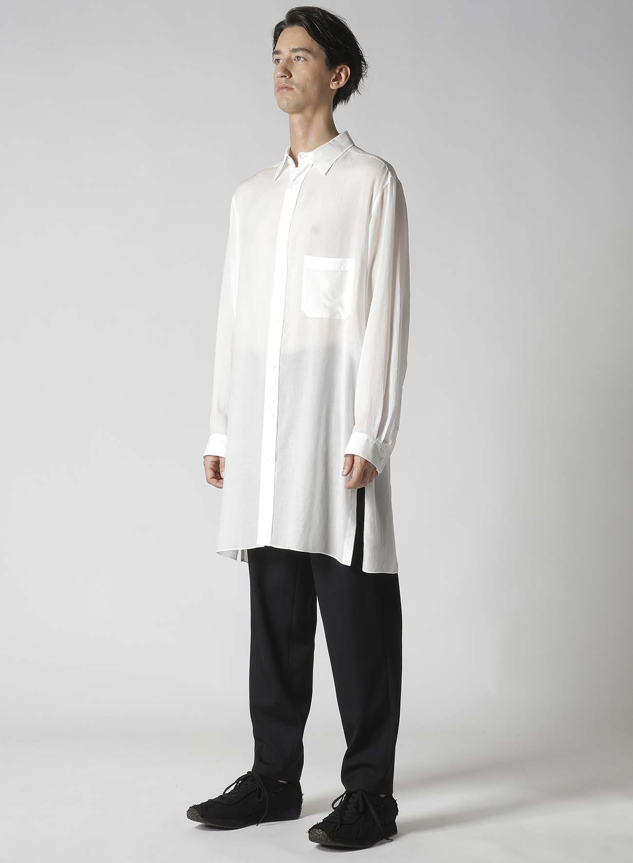 【Launching 10:00(JST), Jan 11】60 CELLULOSE LOAN BACK PANELED SLIT BLOUSE