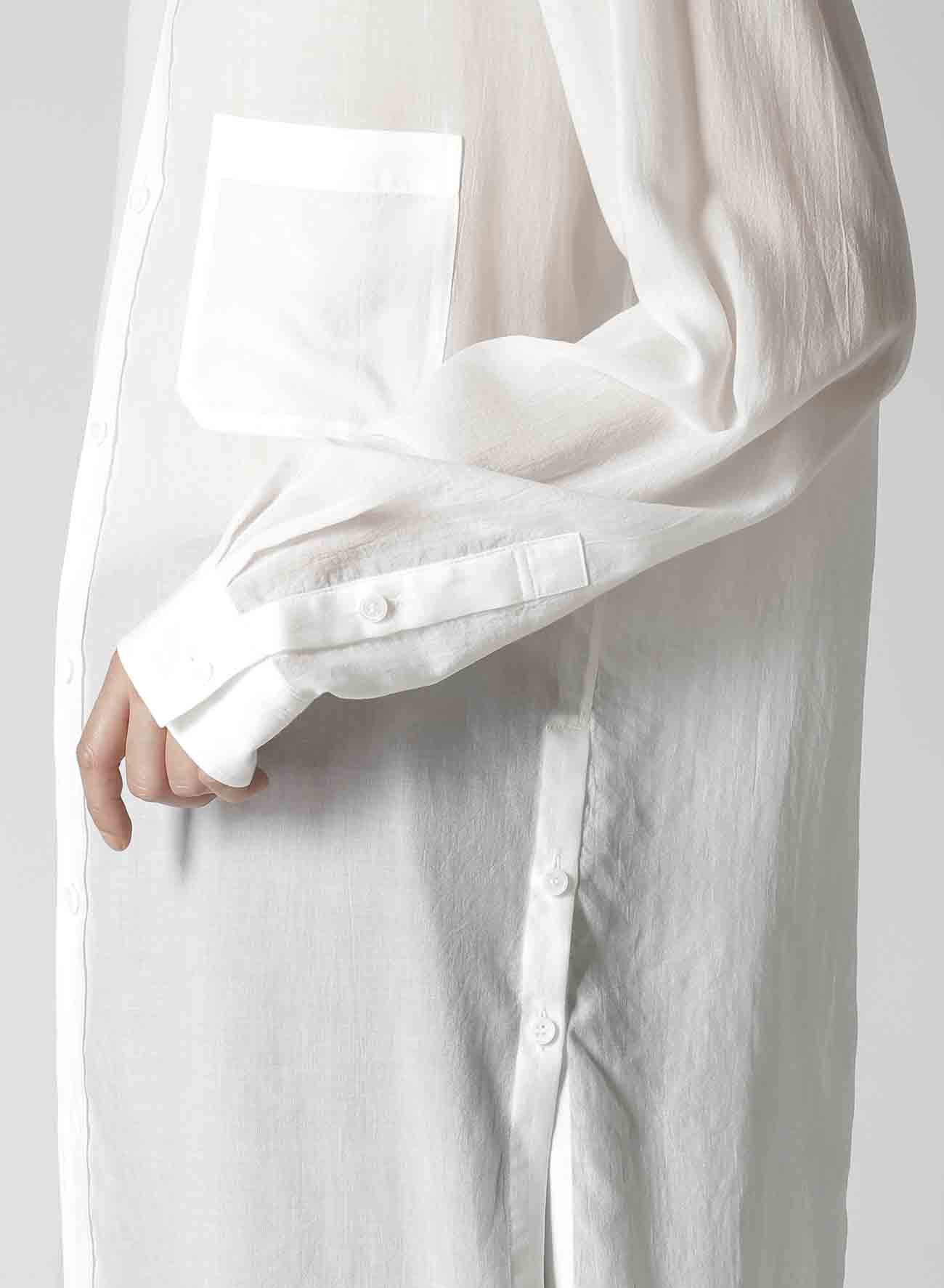 【Launching 10:00(JST), Jan 11】60 CELLULOSE LOAN BACK PANELED SLIT BLOUSE