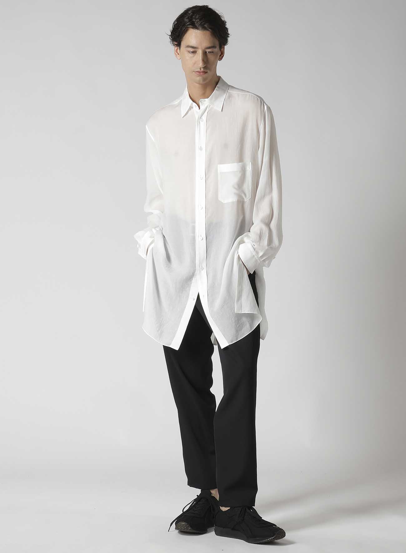 【Launching 10:00(JST), Jan 11】60 CELLULOSE LOAN BACK PANELED SLIT BLOUSE