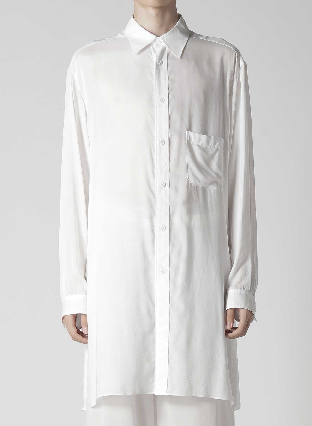 【Launching 10:00(JST), Jan 11】WHITE 80 MODAL LAWN BACK PANELED SLIT BLOUSE