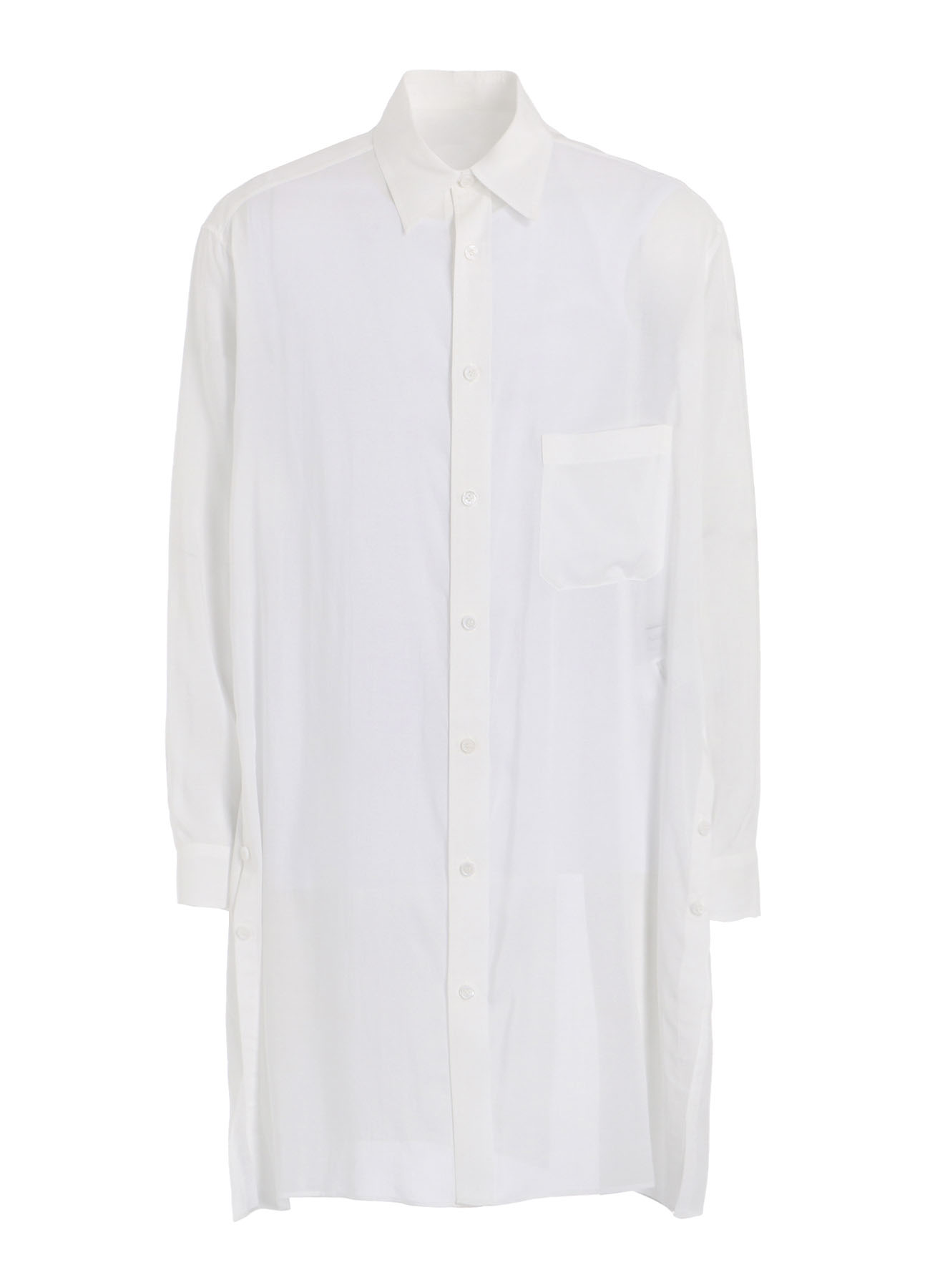 【Launching 10:00(JST), Jan 11】WHITE 80 MODAL LAWN BACK PANELED SLIT BLOUSE