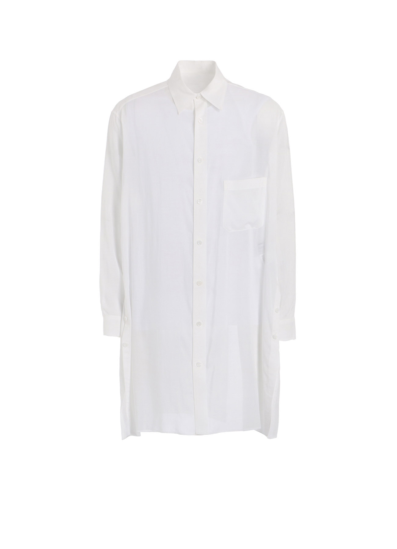 【Launching 10:00(JST), Jan 11】WHITE 80 MODAL LAWN BACK PANELED SLIT BLOUSE