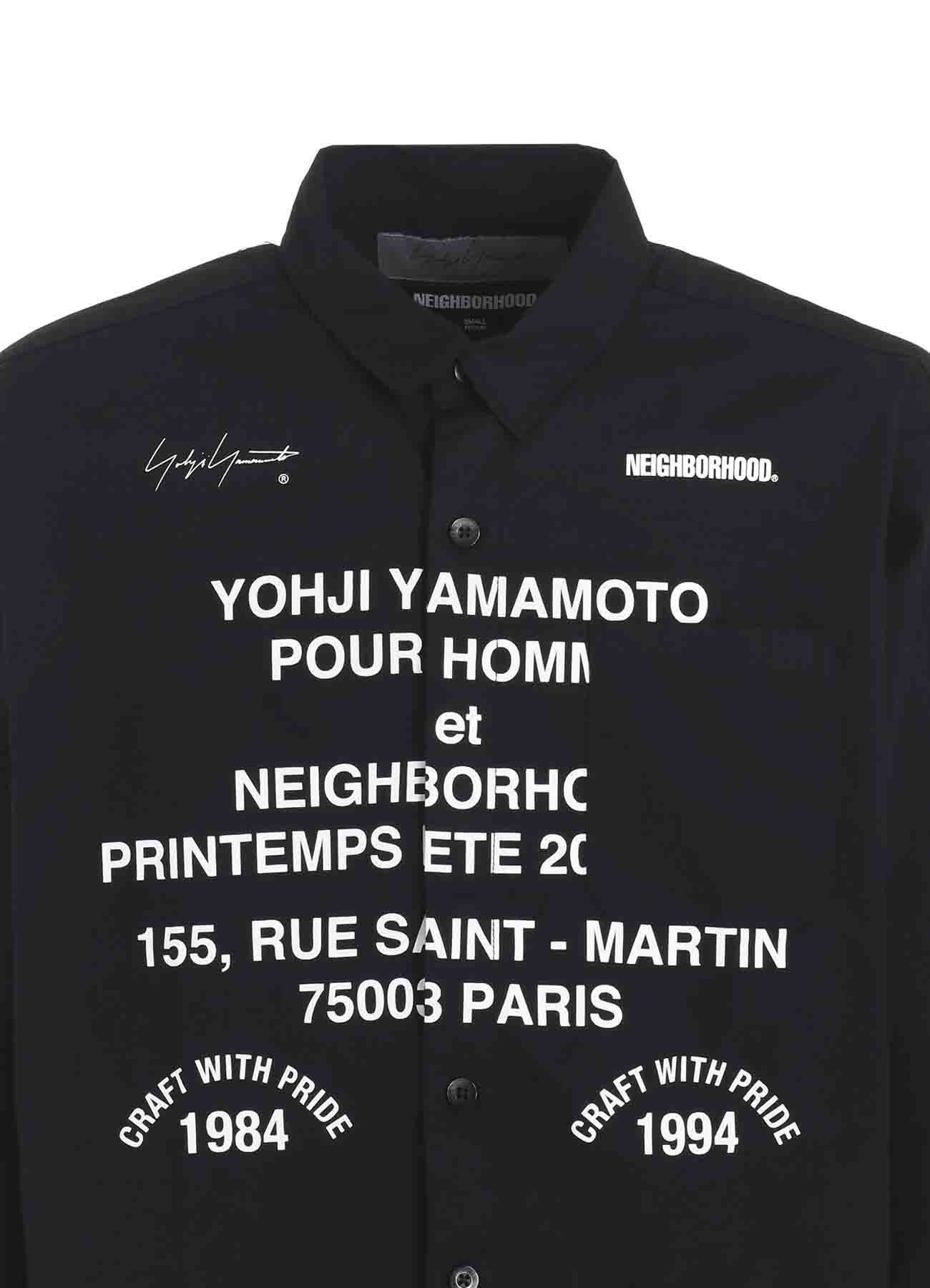 Yohji Yamamoto x NEIGHBORHOOD PRINT SHIRT LS