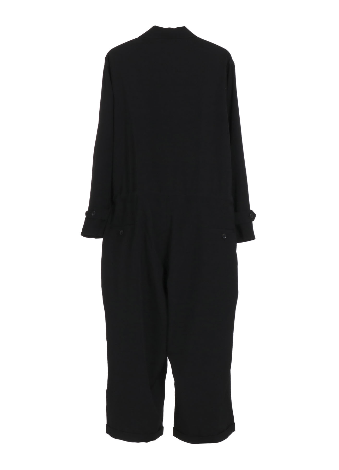 WOOL GABARDINE DOUBLE PLACKET JUMPSUIT