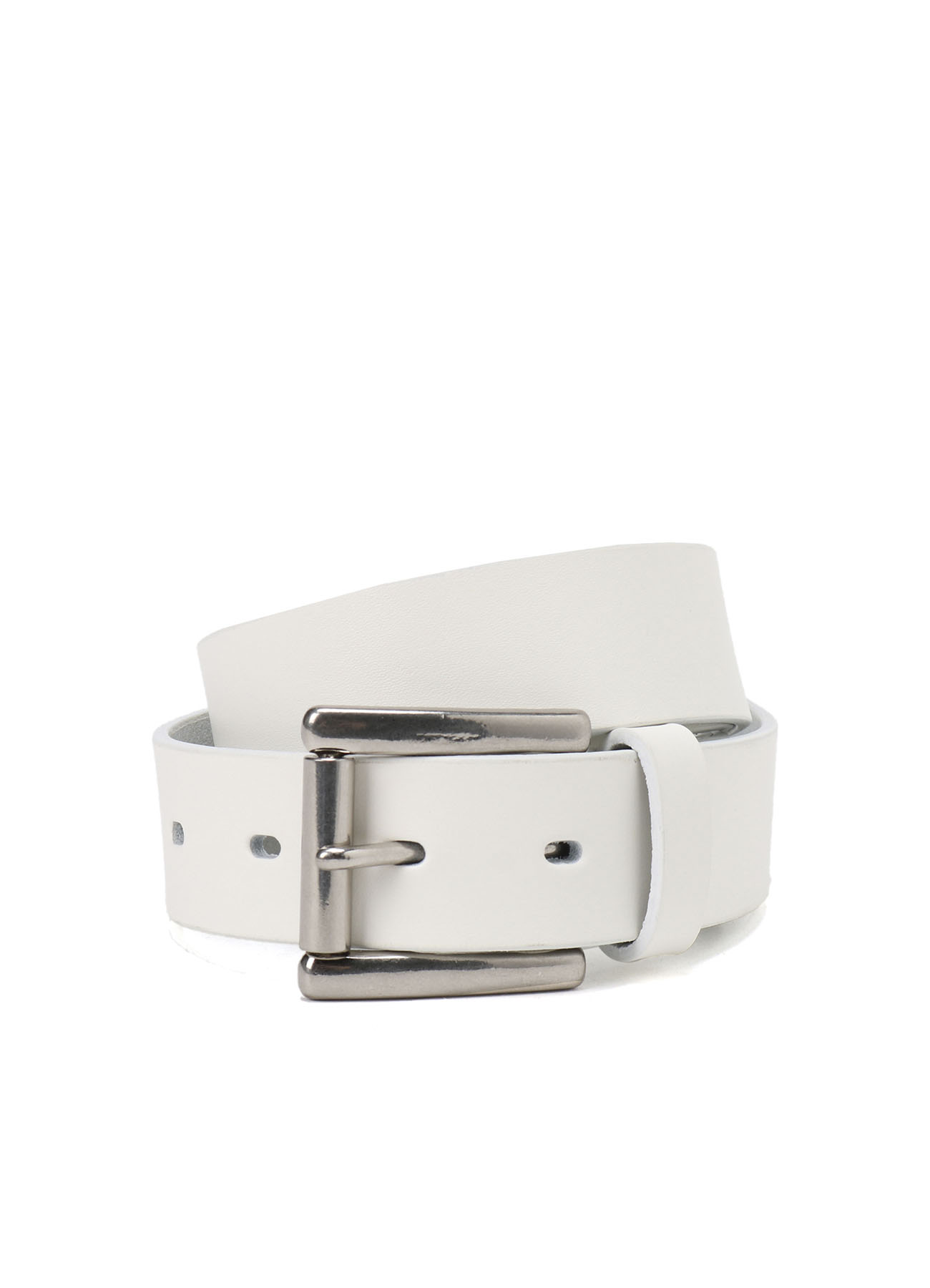 WHITE LEATHER 30MM PLAIN BELT