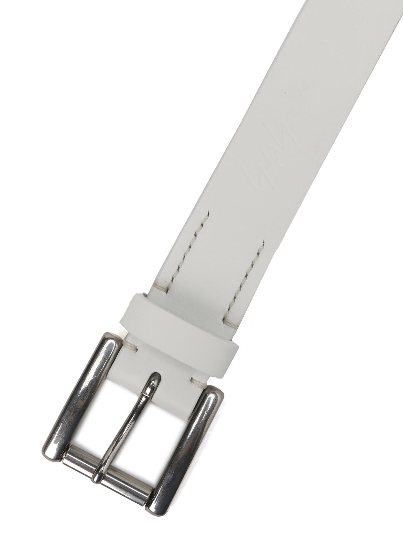 WHITE LEATHER 30MM PLAIN BELT