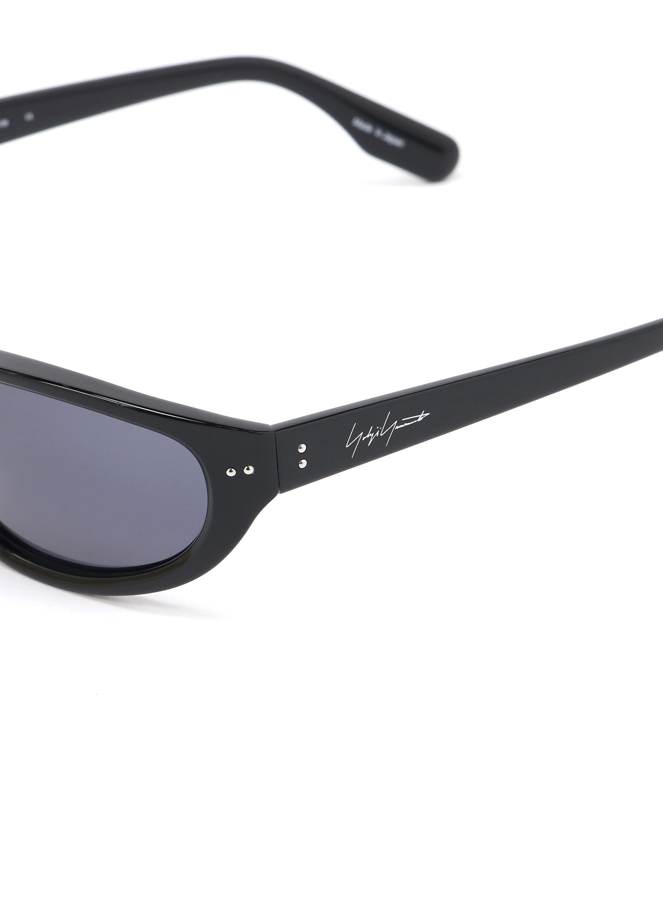 BLACK ACETATE CURVE SUNGLASSES