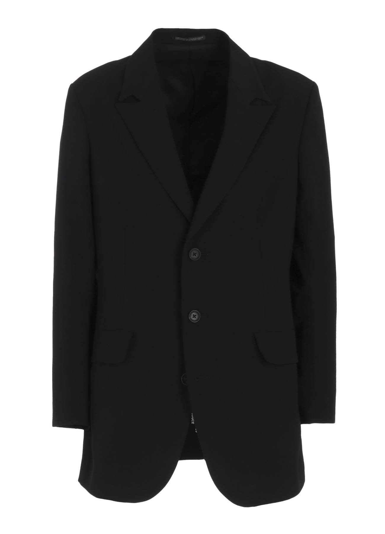 WOOL GABARDINE 3BUTTONS PEAKED JACKET