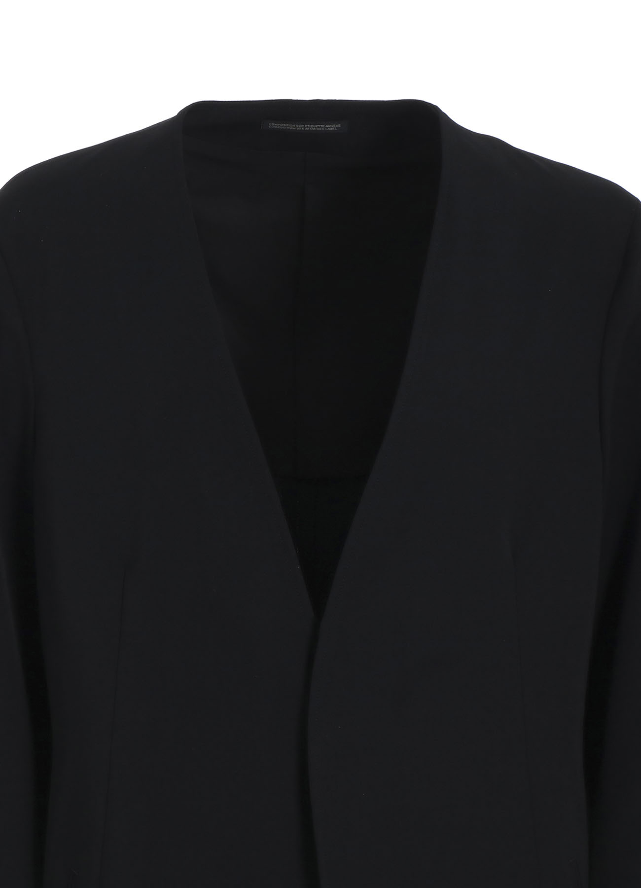 WOOL GABARDINE NOCOLLAR JACKET