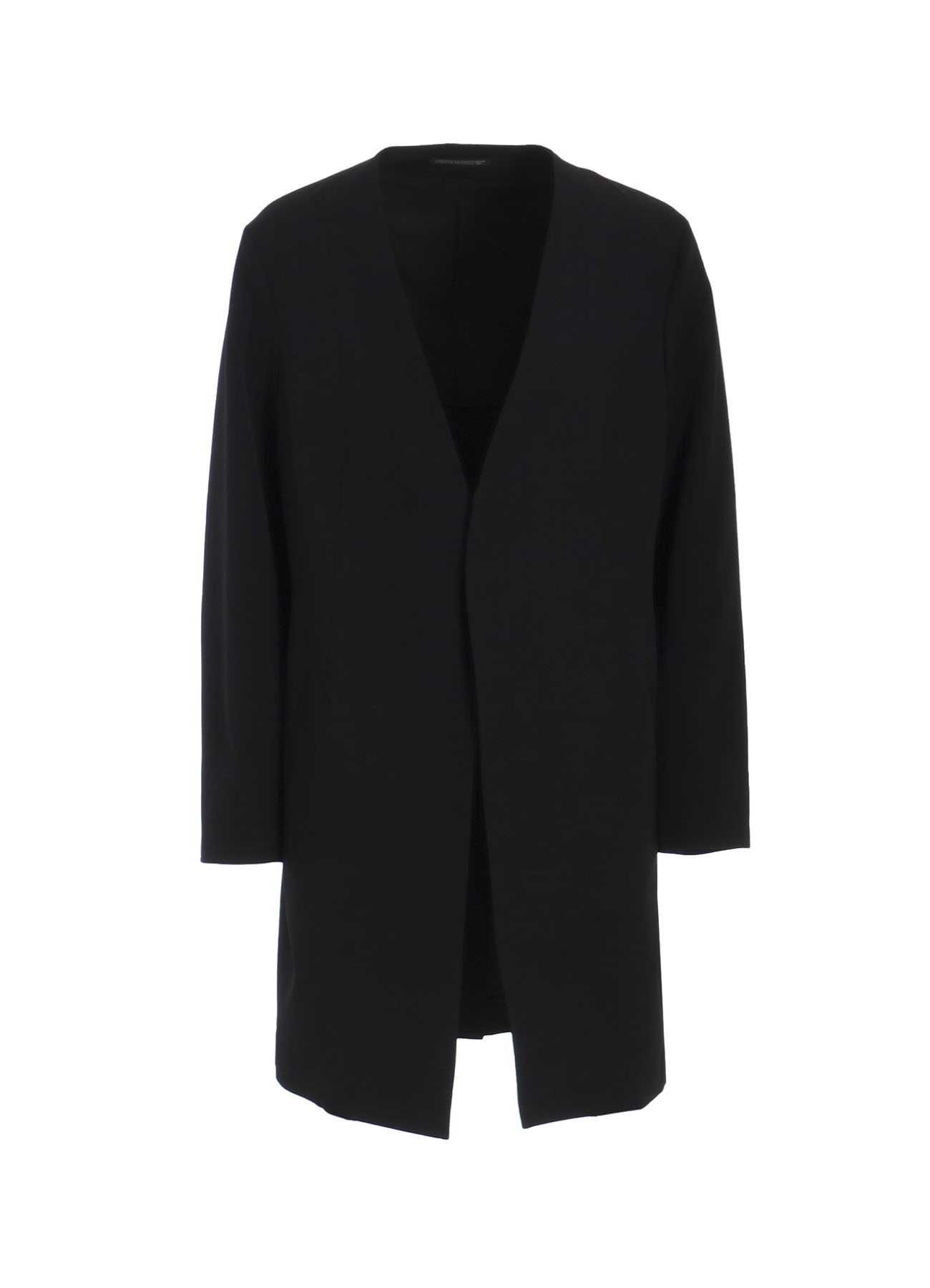 WOOL GABARDINE NOCOLLAR JACKET