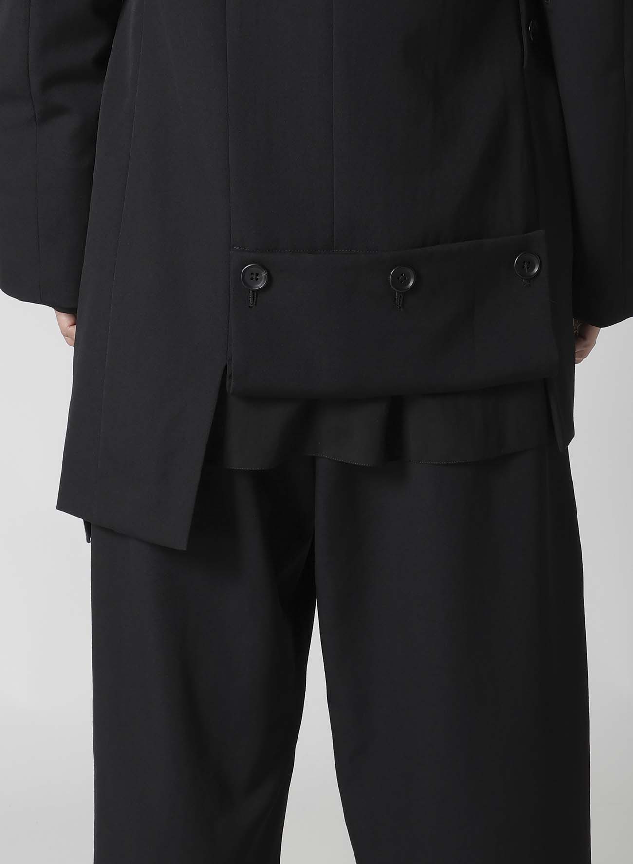 【Launching 10:00(JST), Jan 11】WOOL GABARDINE SLEEVE BUTTON ASYMMETRY JACKET