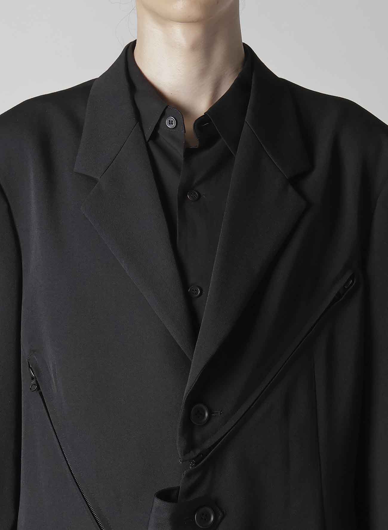 【Launching 10:00(JST), Jan 11】WOOL GABARDINE ZIP DETAIL PANELED JACKET