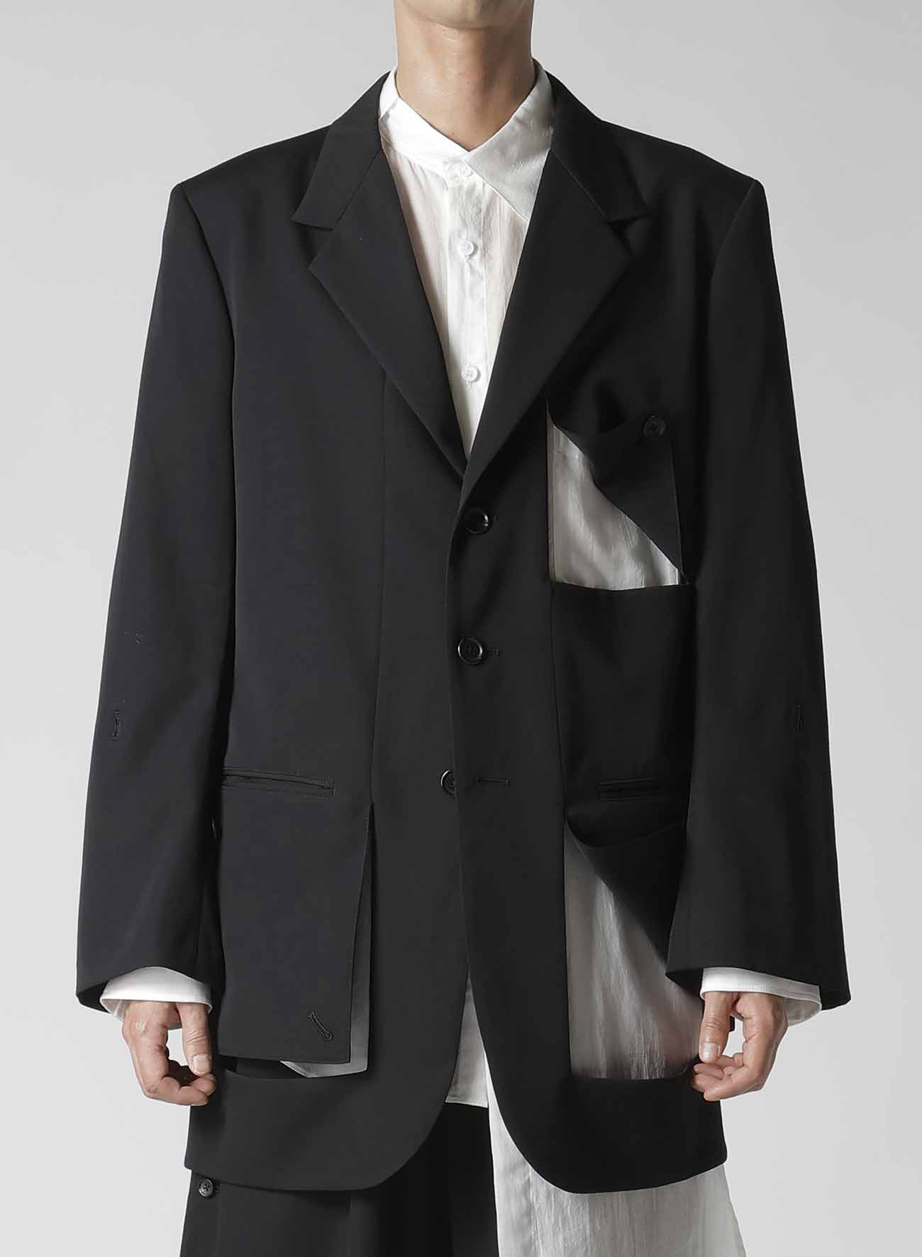 【Launching 10:00(JST), Jan 11】WOOL GABARDINE DIAGONAL BUTTON JACKET