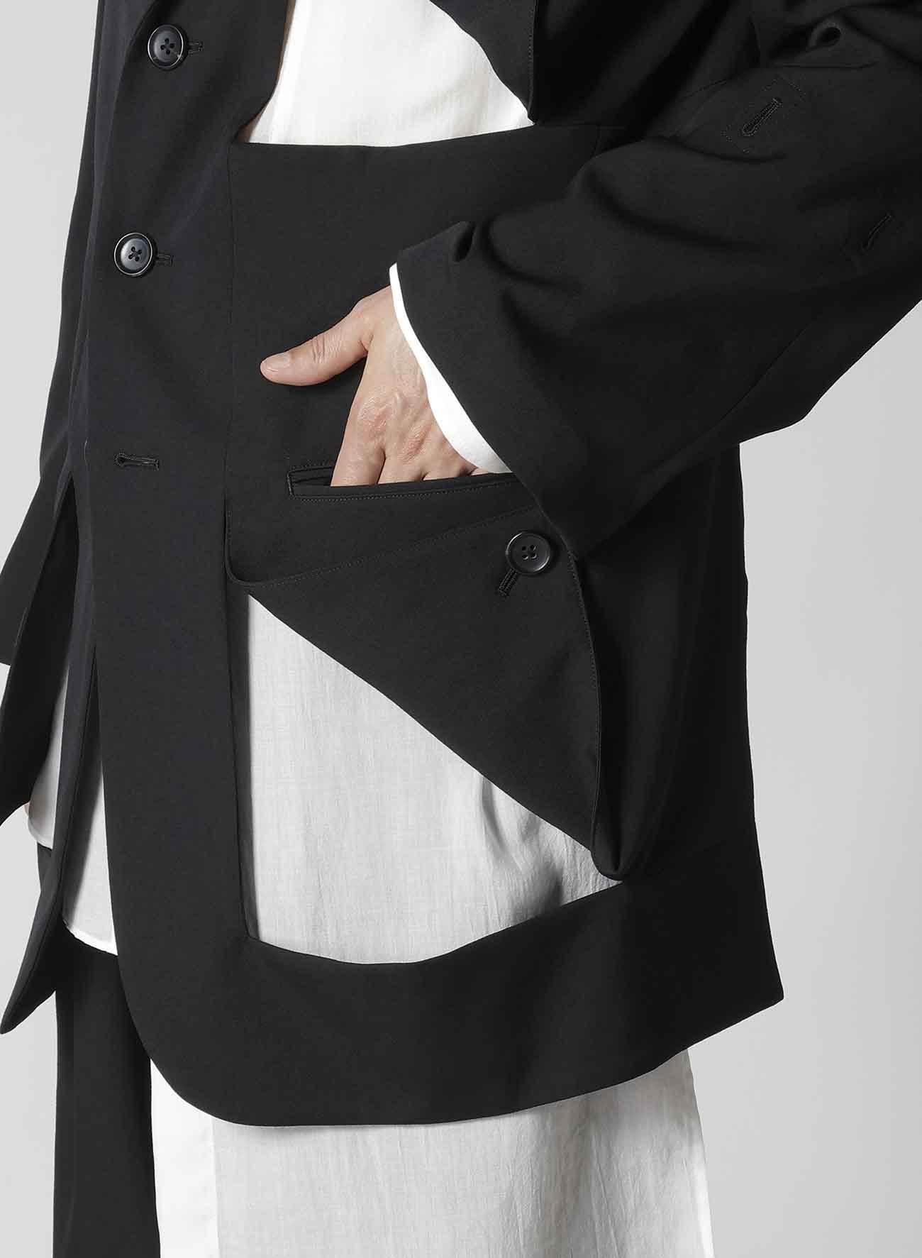 【Launching 10:00(JST), Jan 11】WOOL GABARDINE DIAGONAL BUTTON JACKET