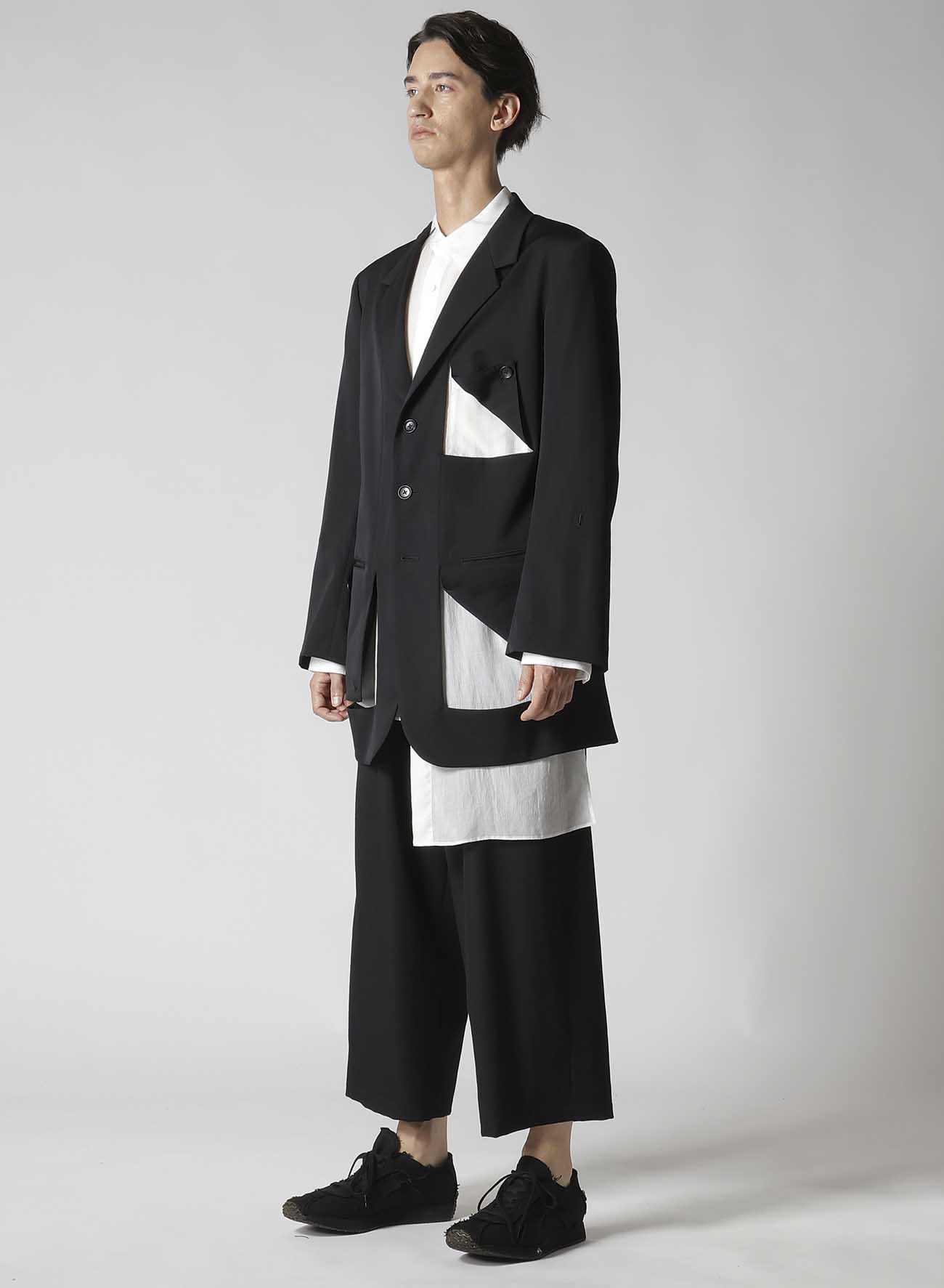 【Launching 10:00(JST), Jan 11】WOOL GABARDINE DIAGONAL BUTTON JACKET