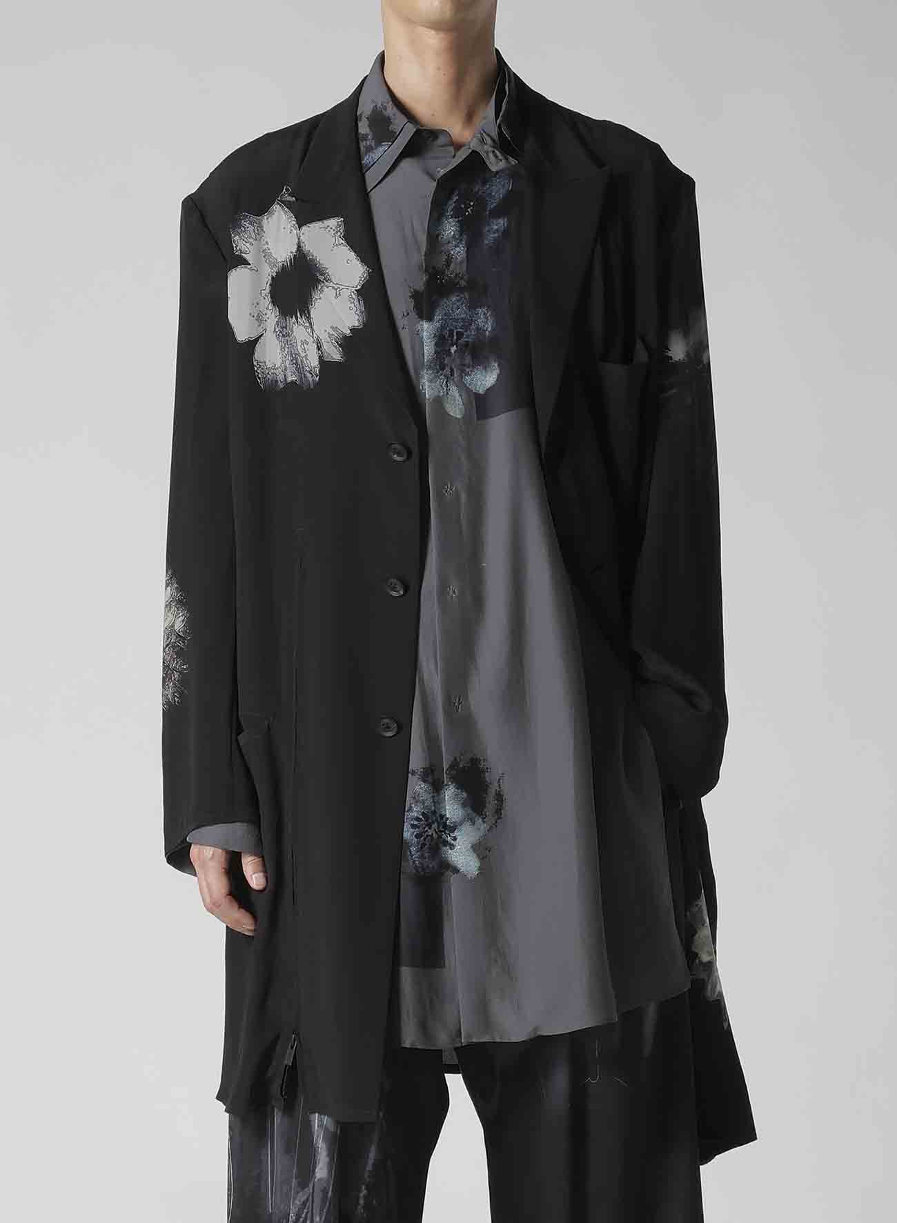 【Launching 10:00(JST), Jan 11】WHITE FLOWER PRINT SLIT JACKET