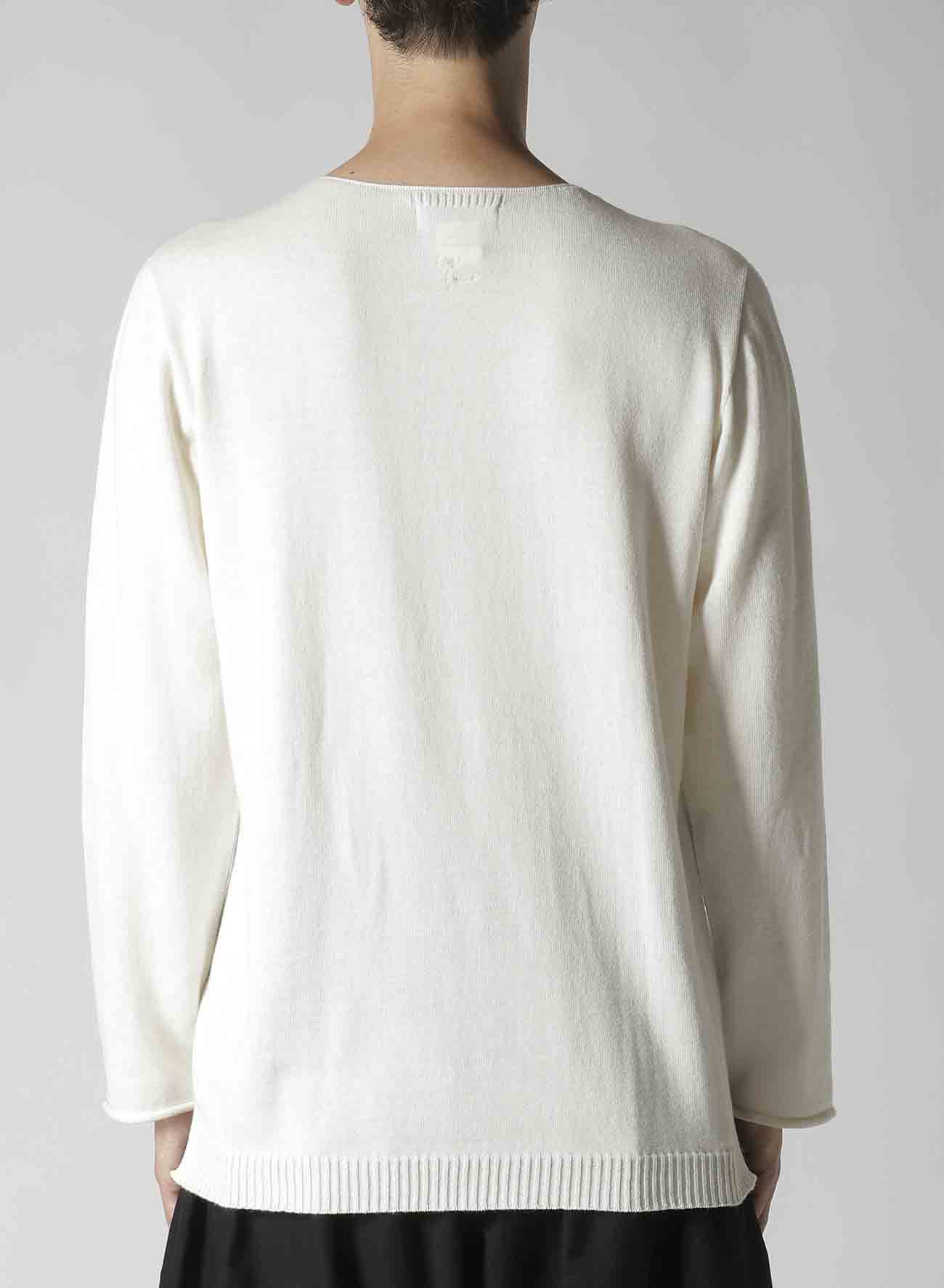 ROUND NECK KNIT WITH EMBROIDERY