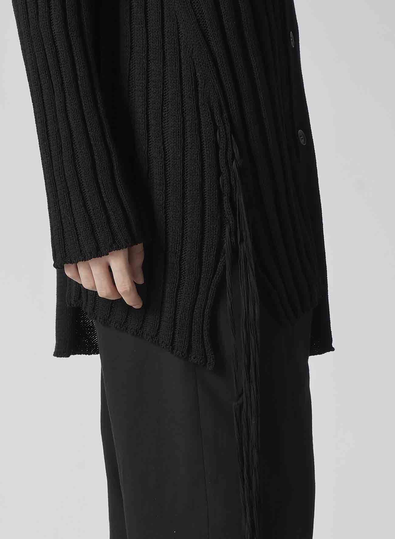 HANGING STRING ASYMMETRY NECK CARDIGAN