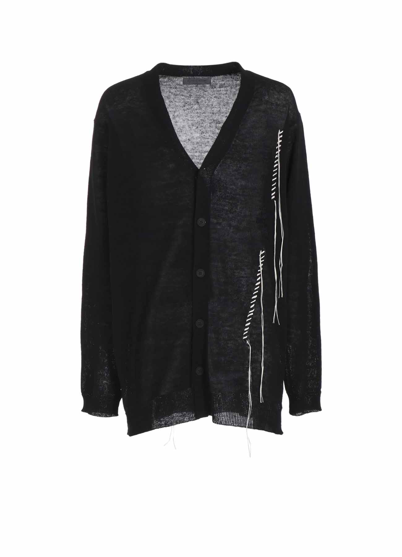 10G PLATED CROSSED PATTERN EMBROIDERY CARDIGAN