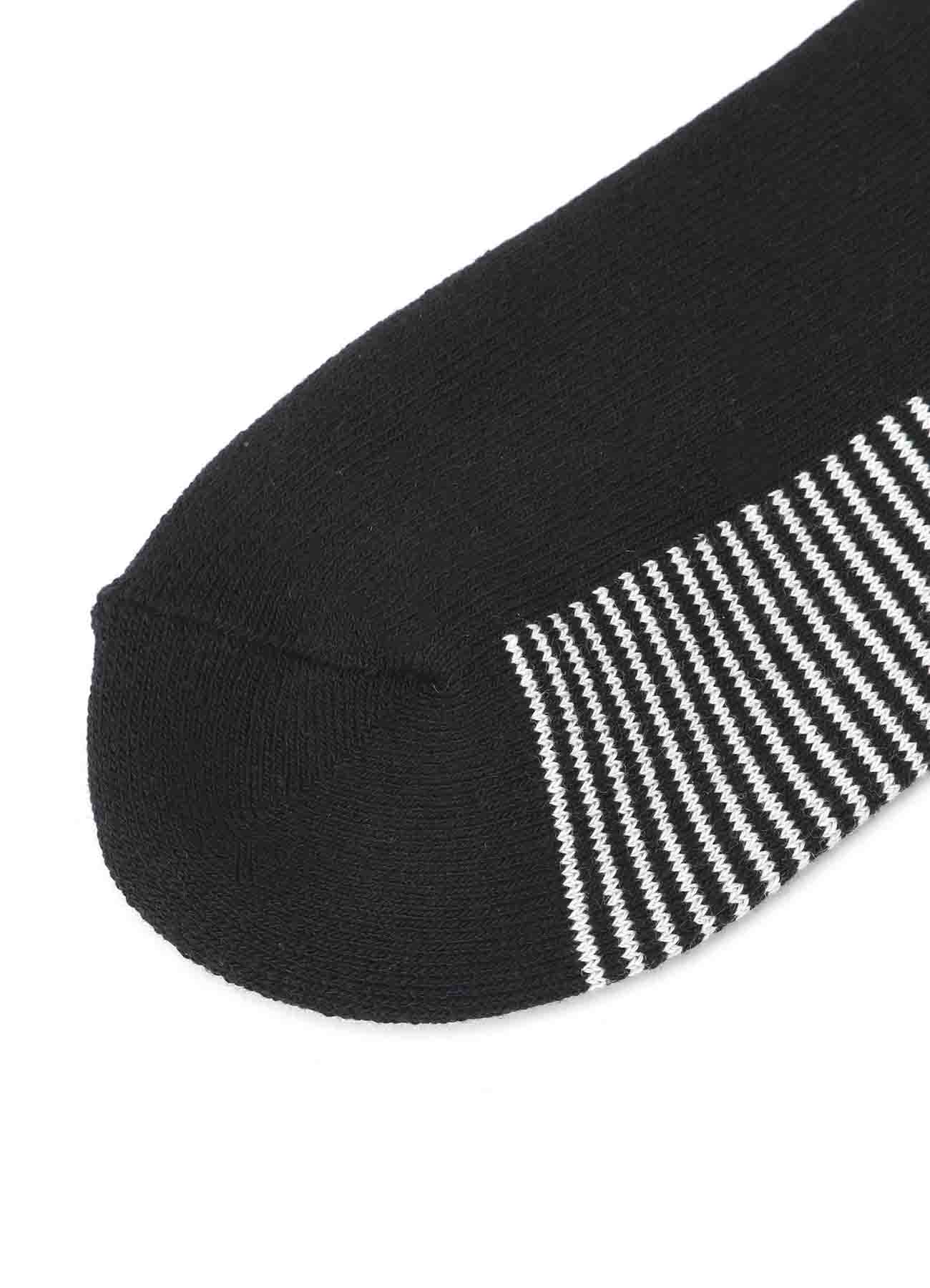 C/AC PILE JERSEY SHORT BORDER SOCKS