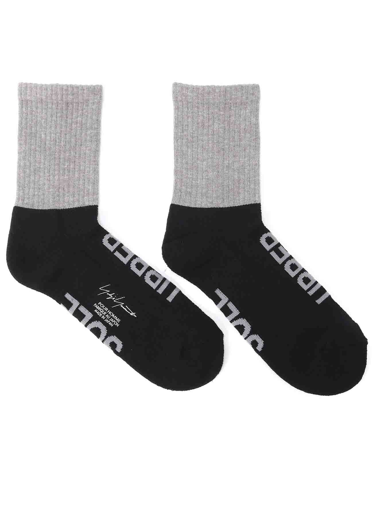 C/AC PILE RIB BICOLOR SOCKS