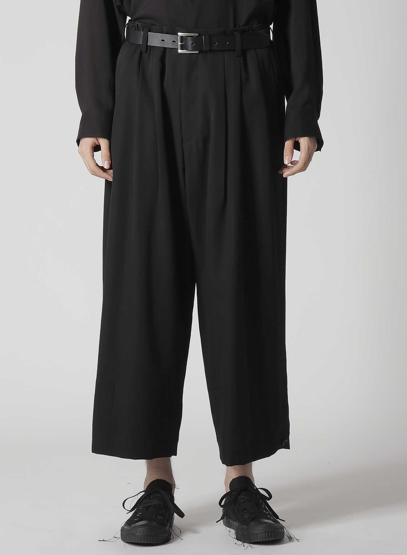 【Launching 10:00(JST), Jan 11】WOOL GABARDINE TAB DETAIL WIDE PANTS