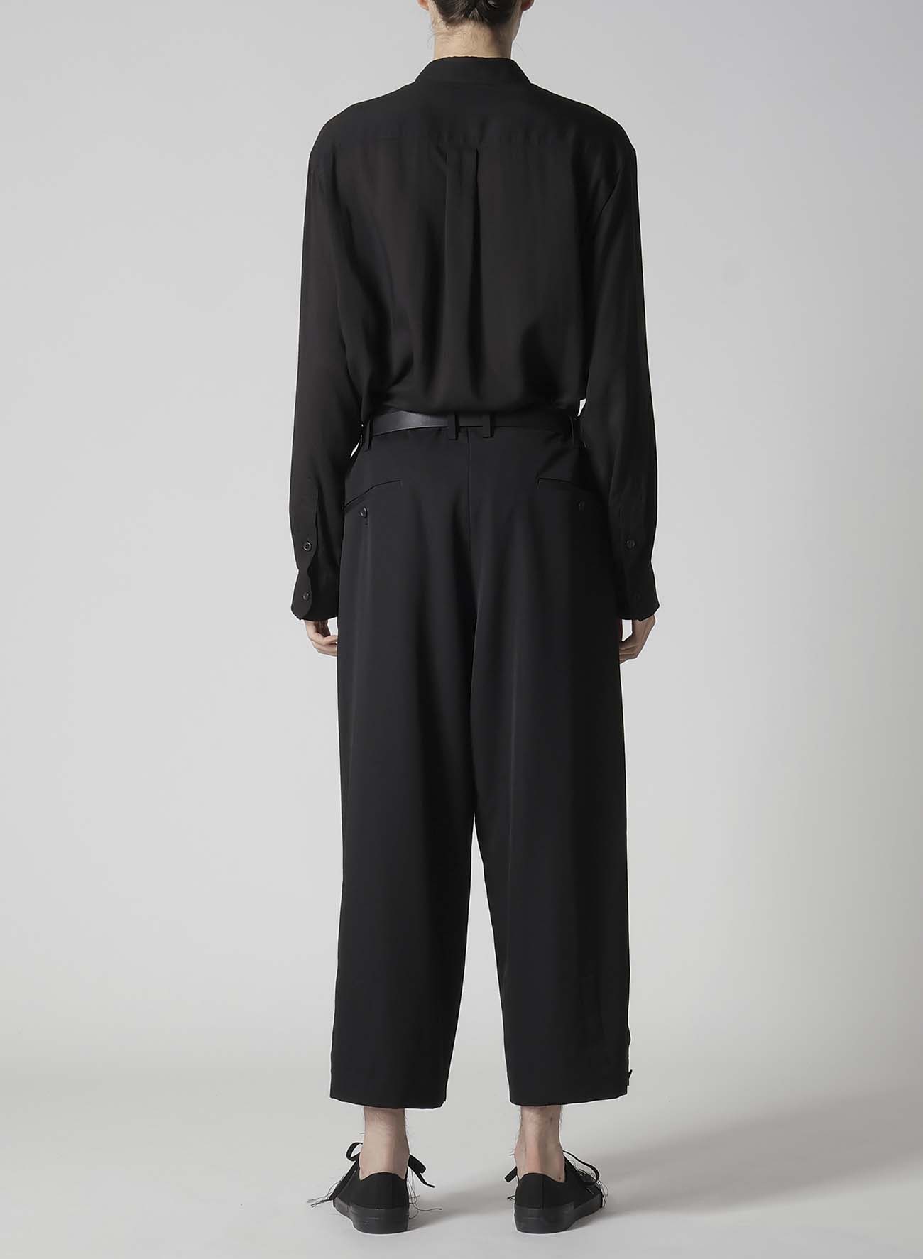 【Launching 10:00(JST), Jan 11】WOOL GABARDINE TAB DETAIL WIDE PANTS