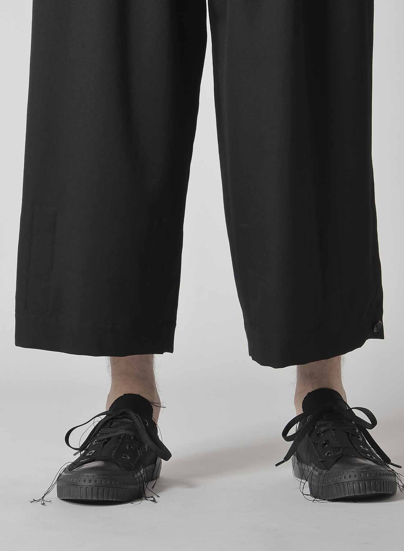 【Launching 10:00(JST), Jan 11】WOOL GABARDINE TAB DETAIL WIDE PANTS